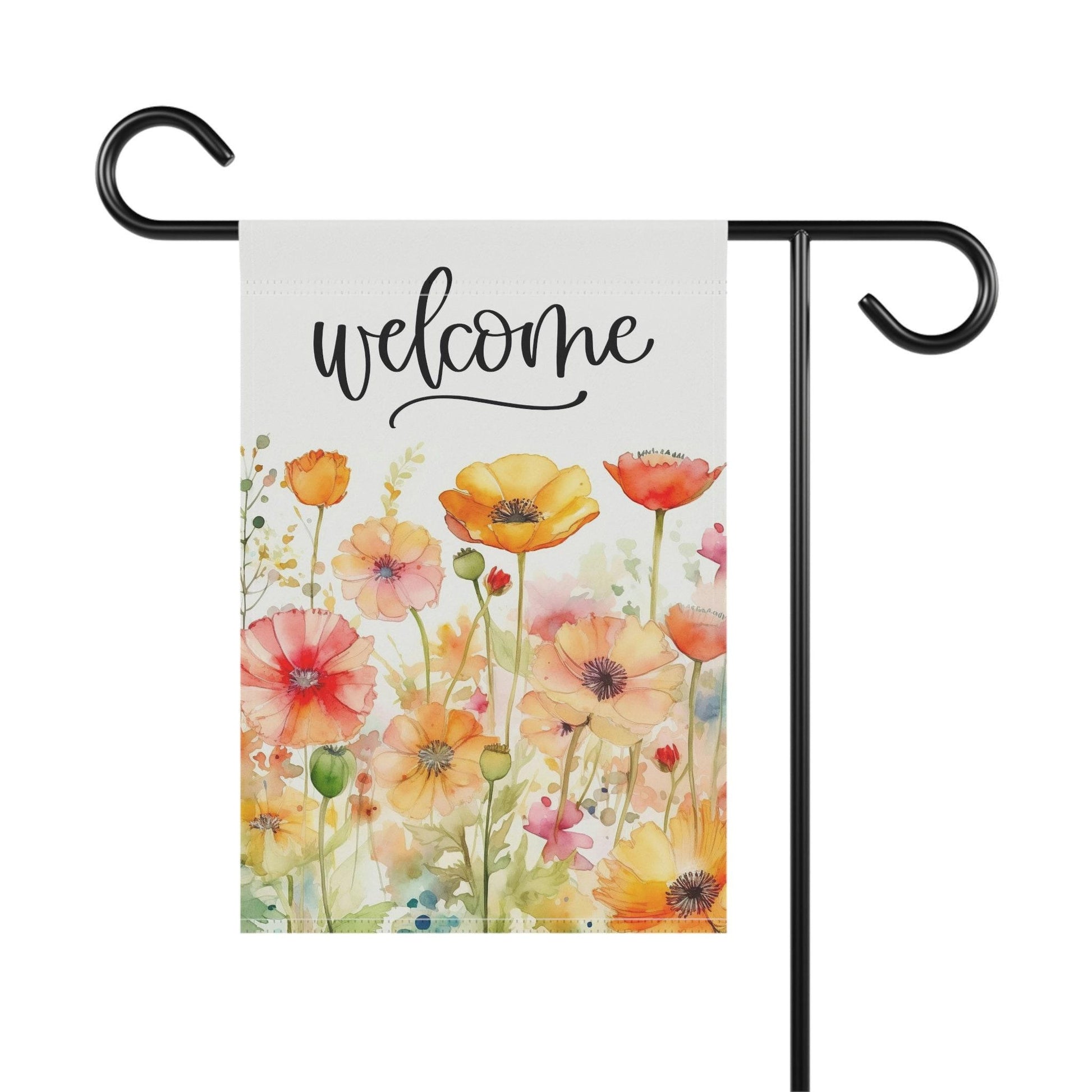 Poppy Welcome Garden Flag