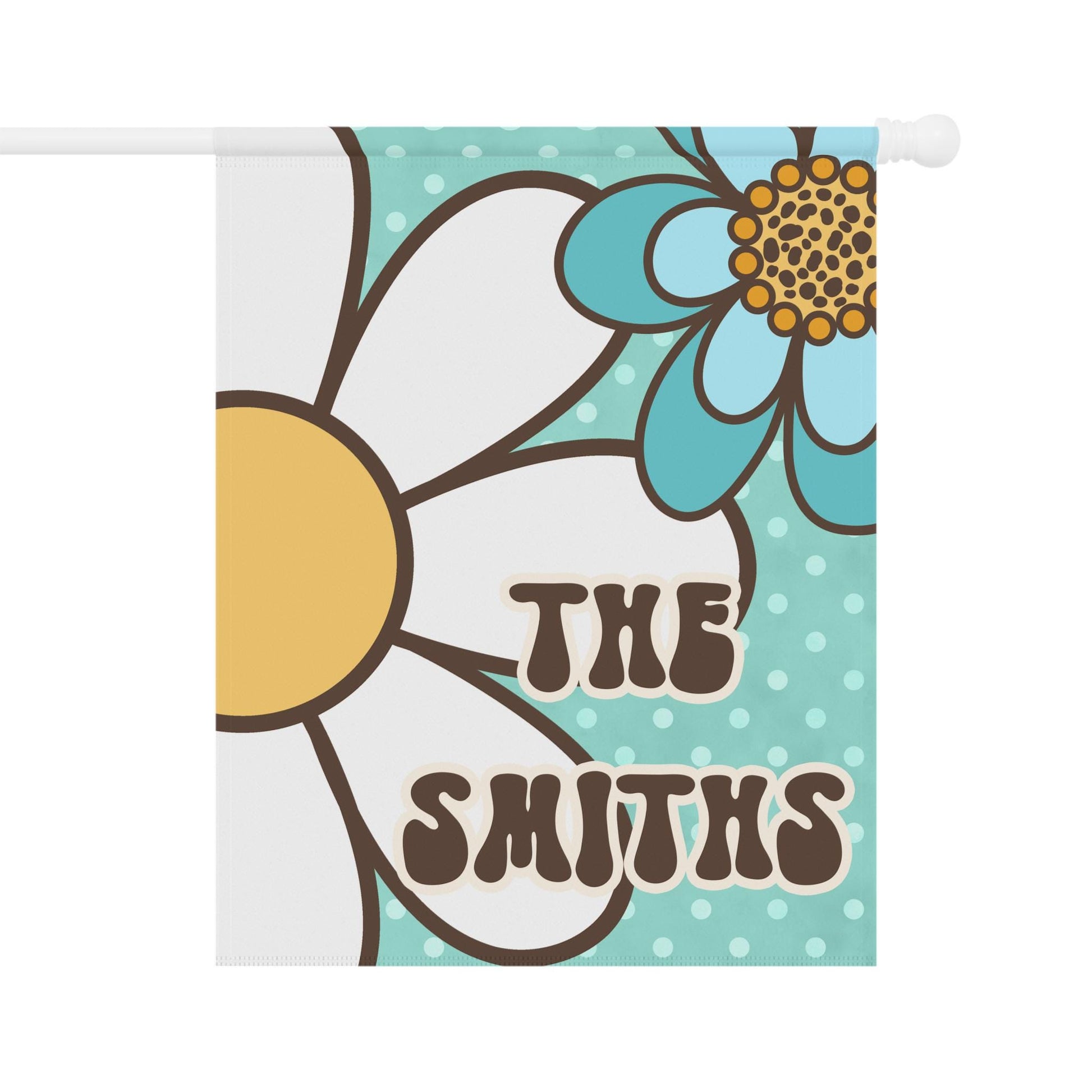 Personalized Retro Flower Garden and House Flag