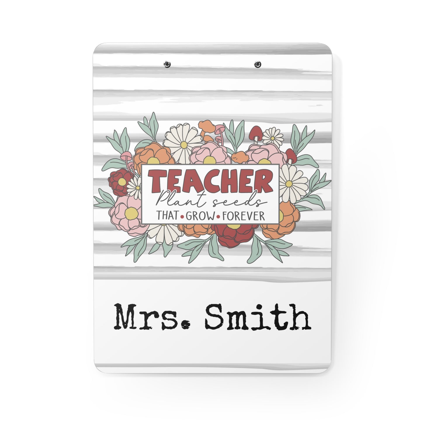 Personalized Teacher Clipboard, Teacher Appreciation Gift, Custom Monogram Clip Board, Retro, Monogram Teacher Gift, Back to School