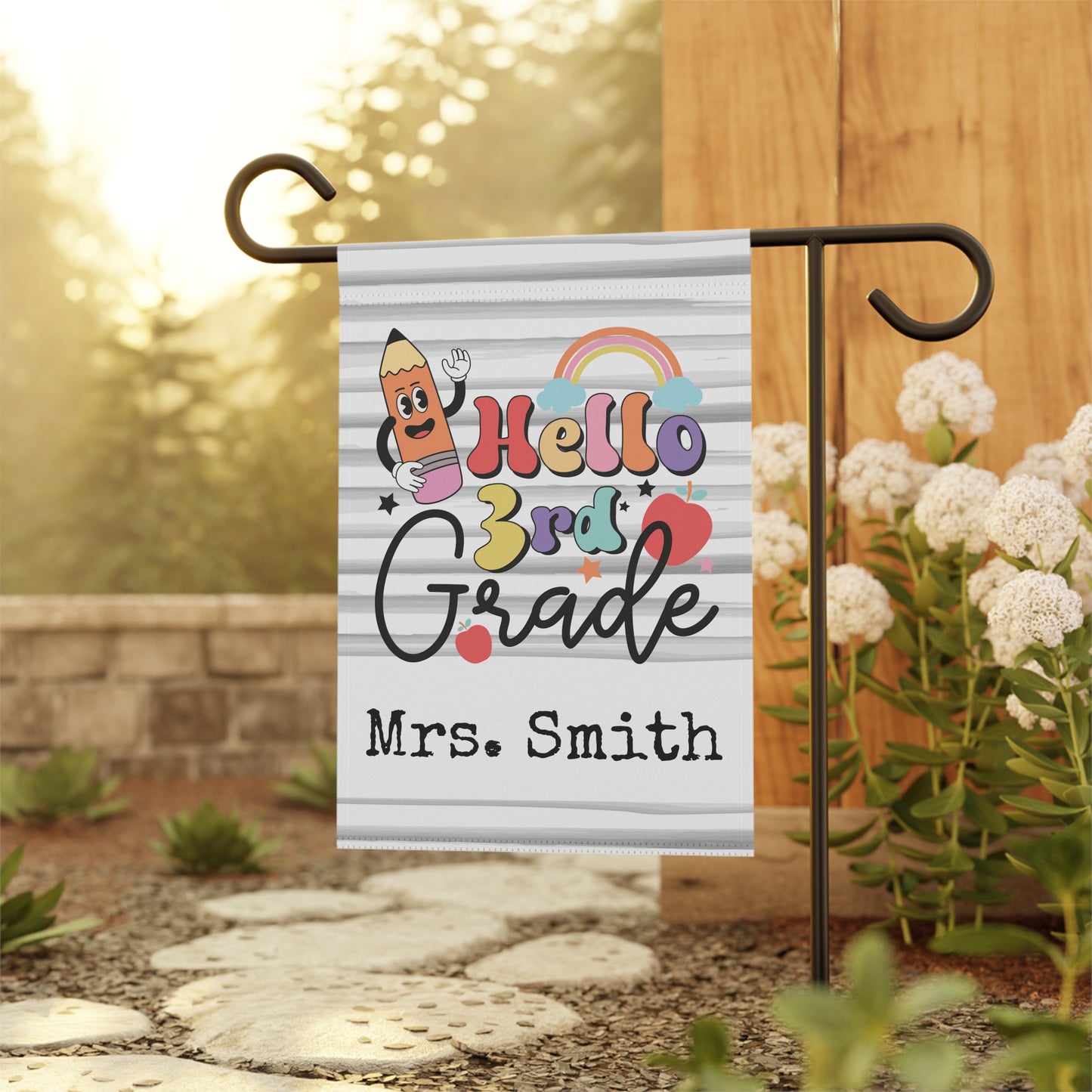 Personalized Teacher Garden Flag