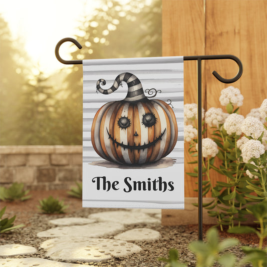 Spooky Pumpkin Personalized Halloween Garden Flag Home Decor