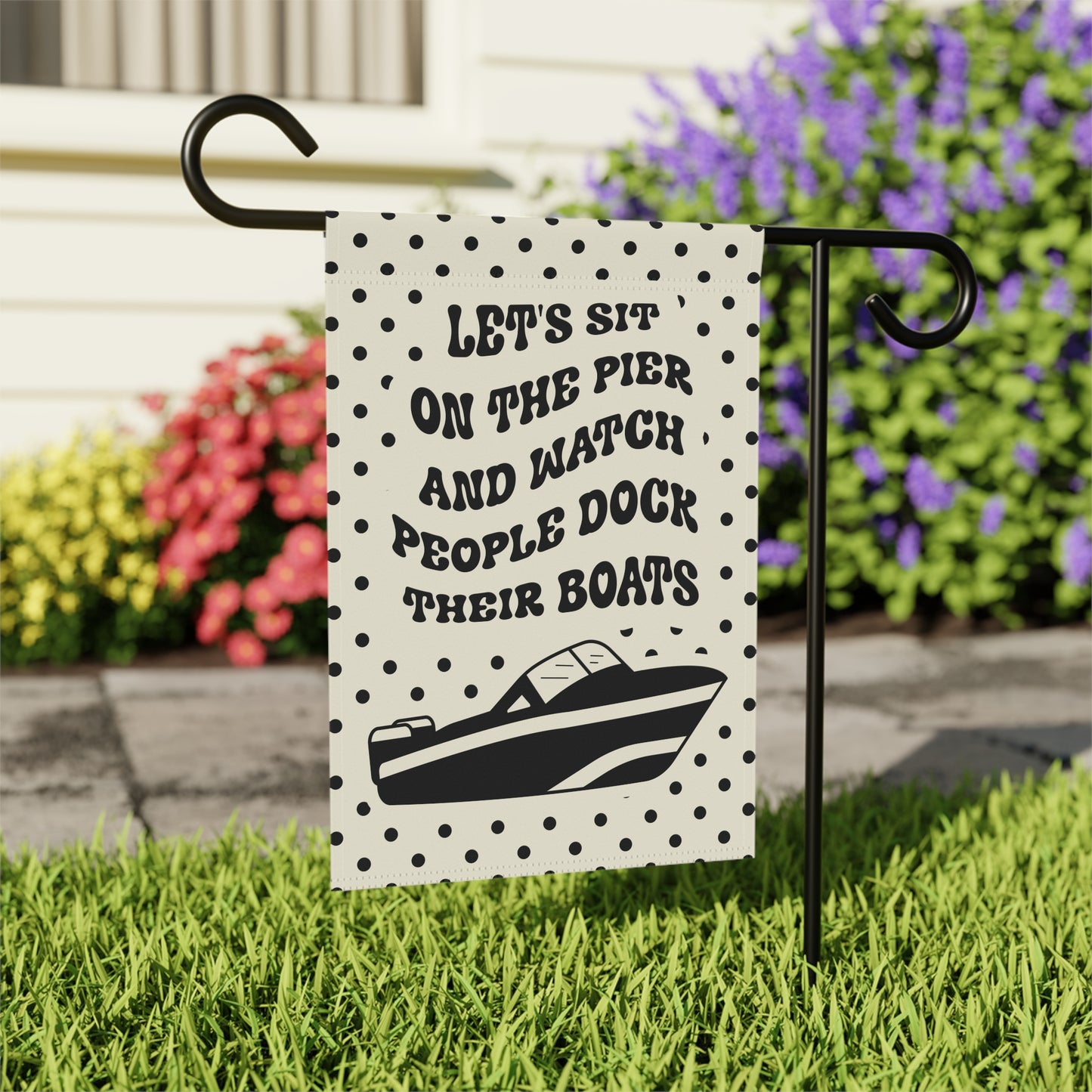 Funny Boating Garden Flag