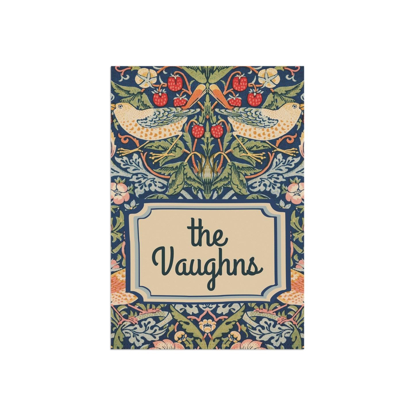 William Morris Strawberry Thief Patterned Personalized Garden Flag Home Decor
