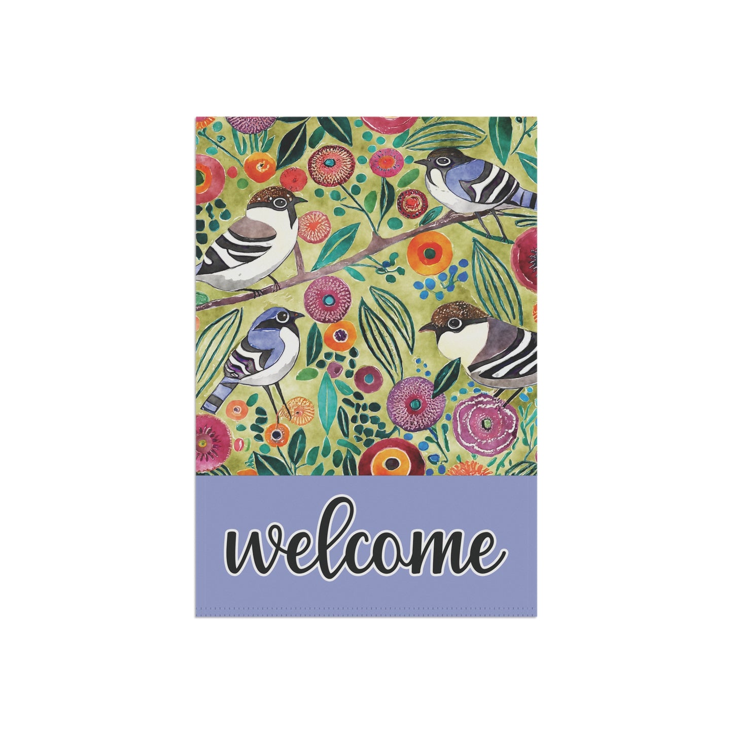 Sparrow Bird Welcome Garden Flag Home Decor