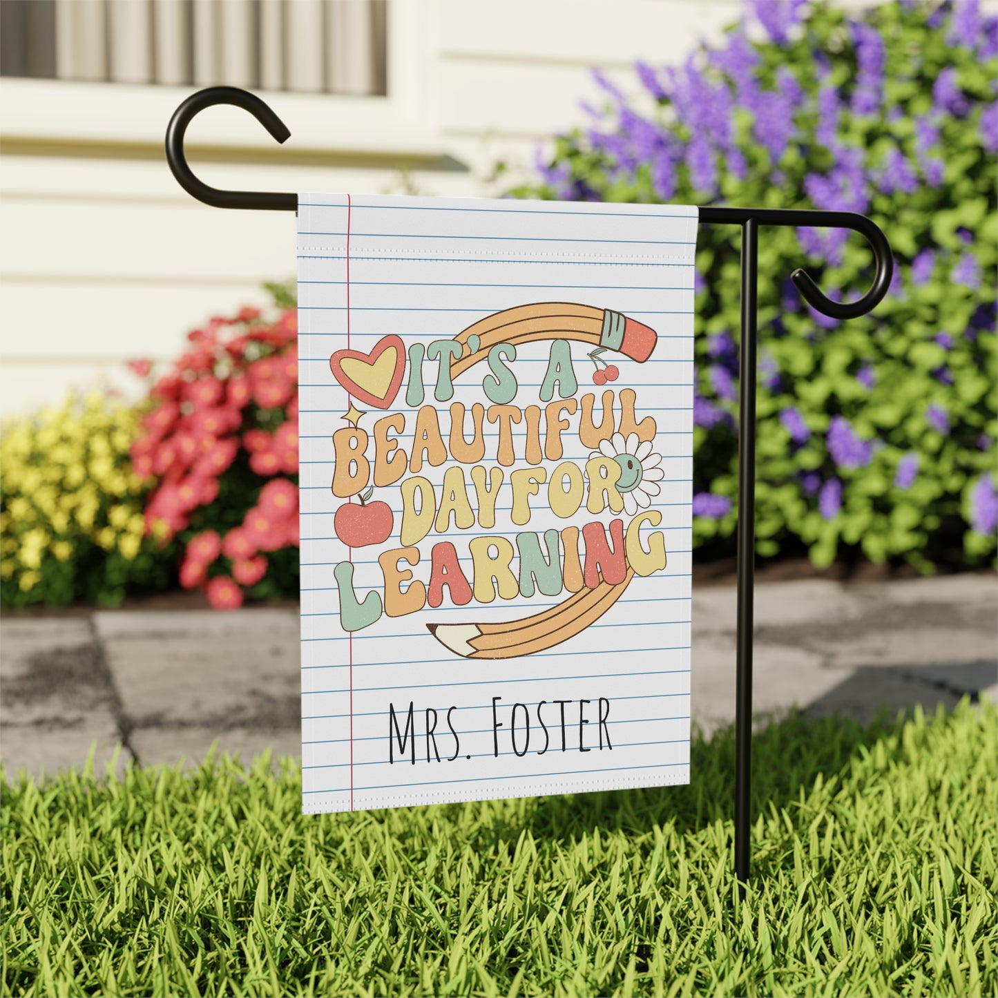 Personalized Teacher Garden Flag