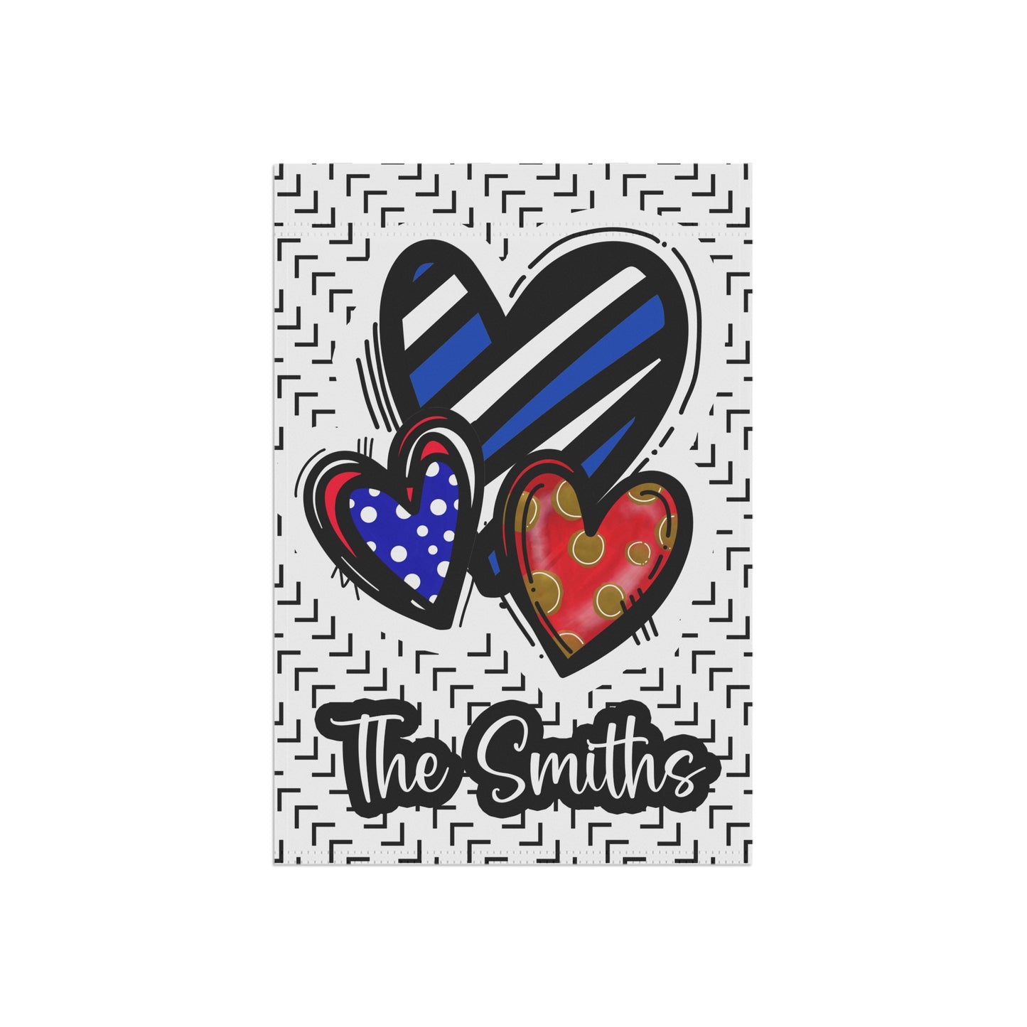 4th of July Red White and Blue Heart Summer Garden Flag Home Decor