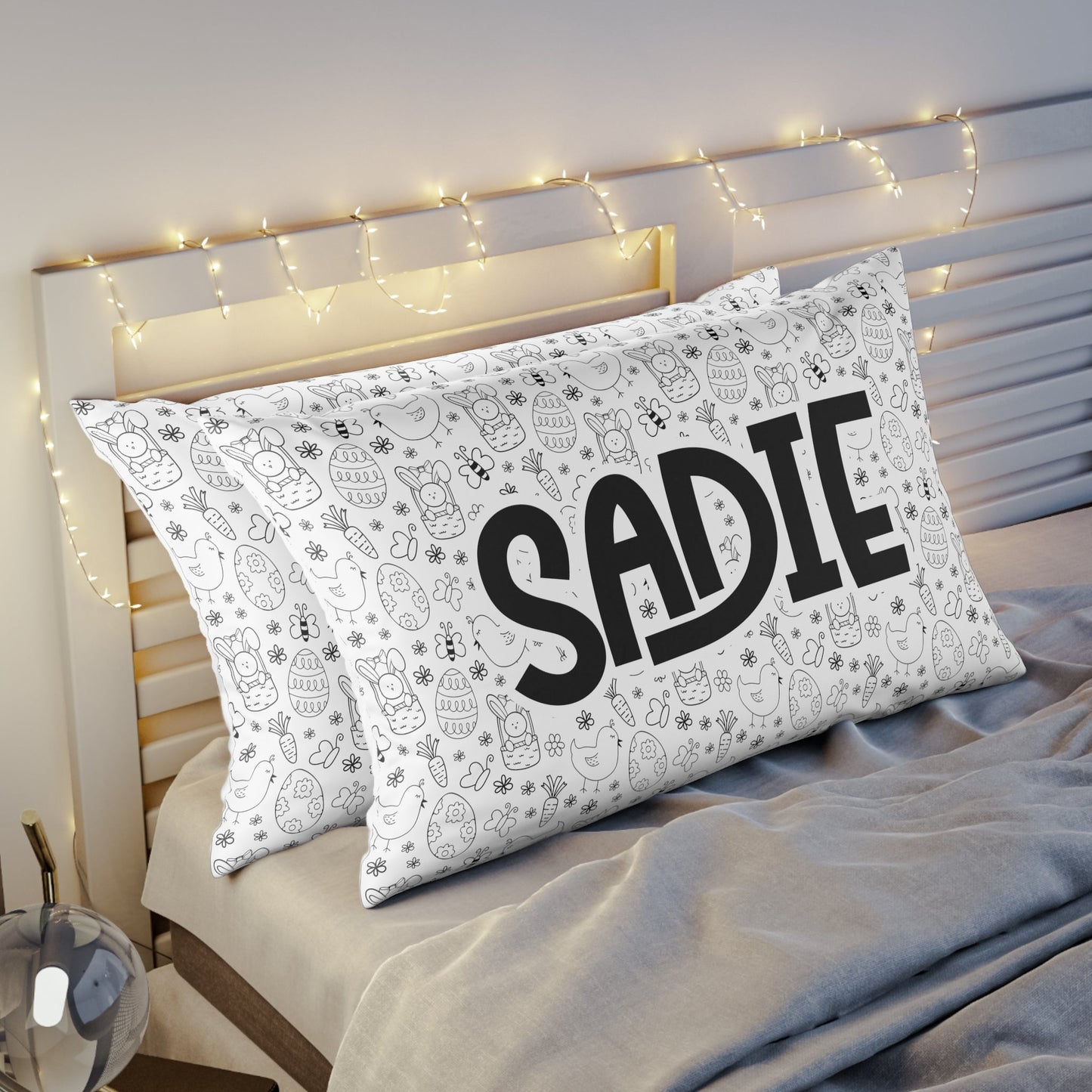 Personalized Easter Patterned Pillow Case Home Decor
