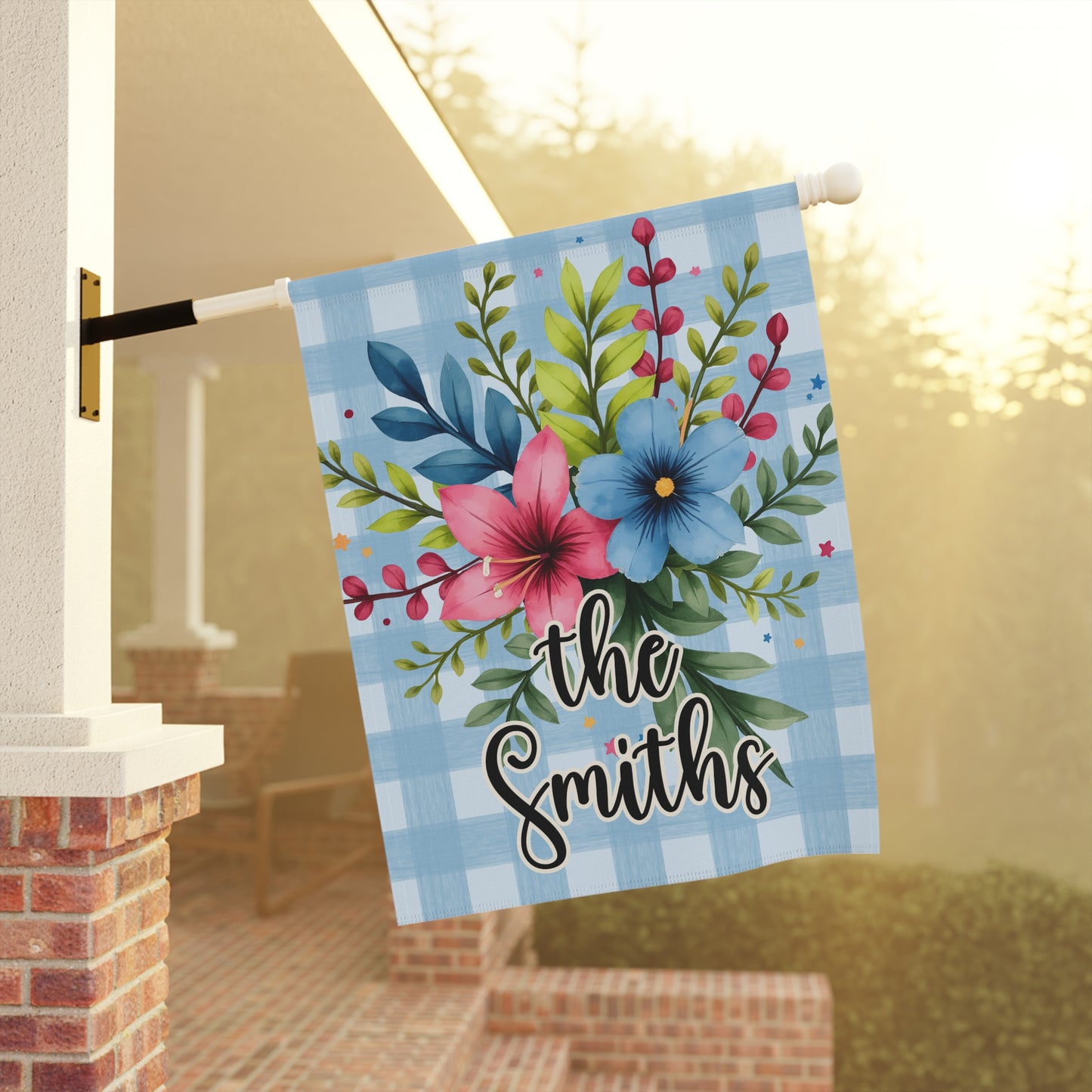Personalized Floral Garden Flag for Spring and Summer Home Decor