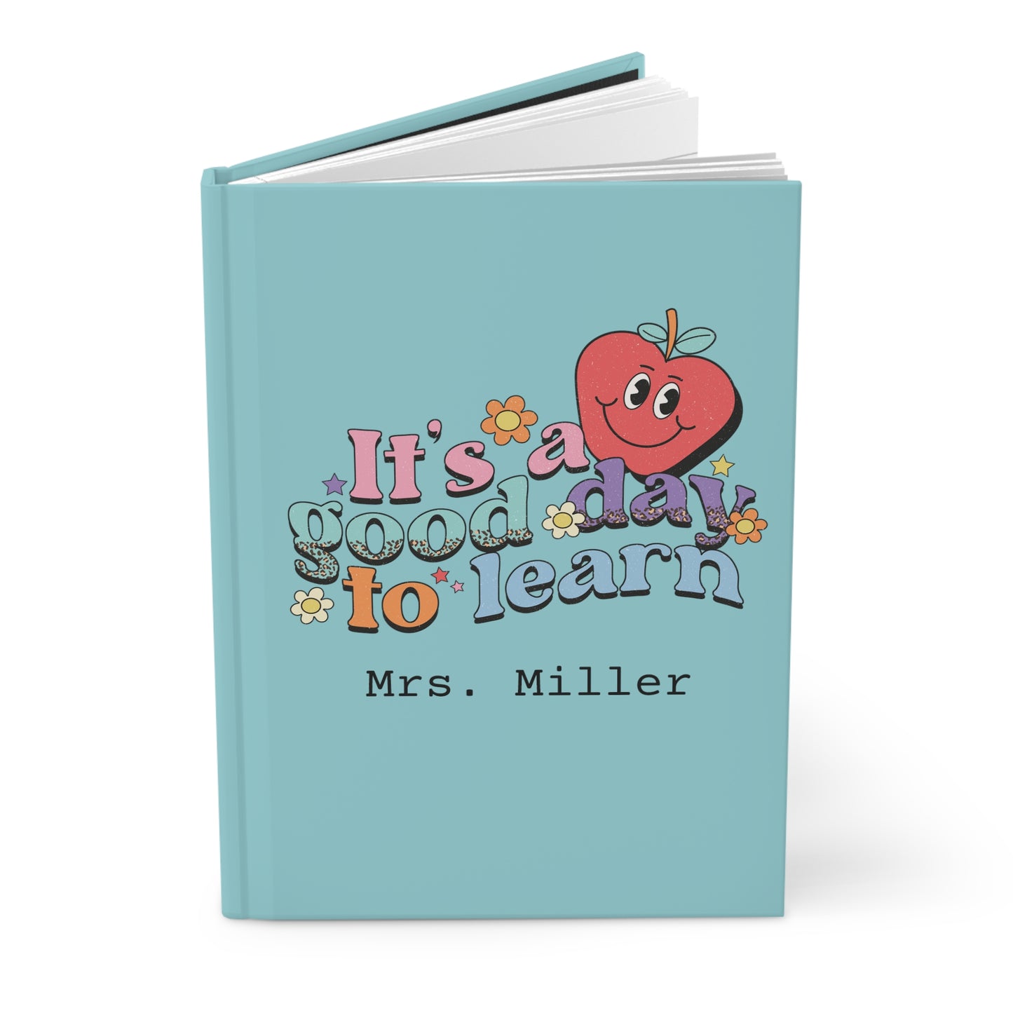 Teacher Book, Teacher Appreciation Gift, Gift for Teacher, Good Day To Learn, Gift from Student, Personalized Teacher Book, Retro Teacher