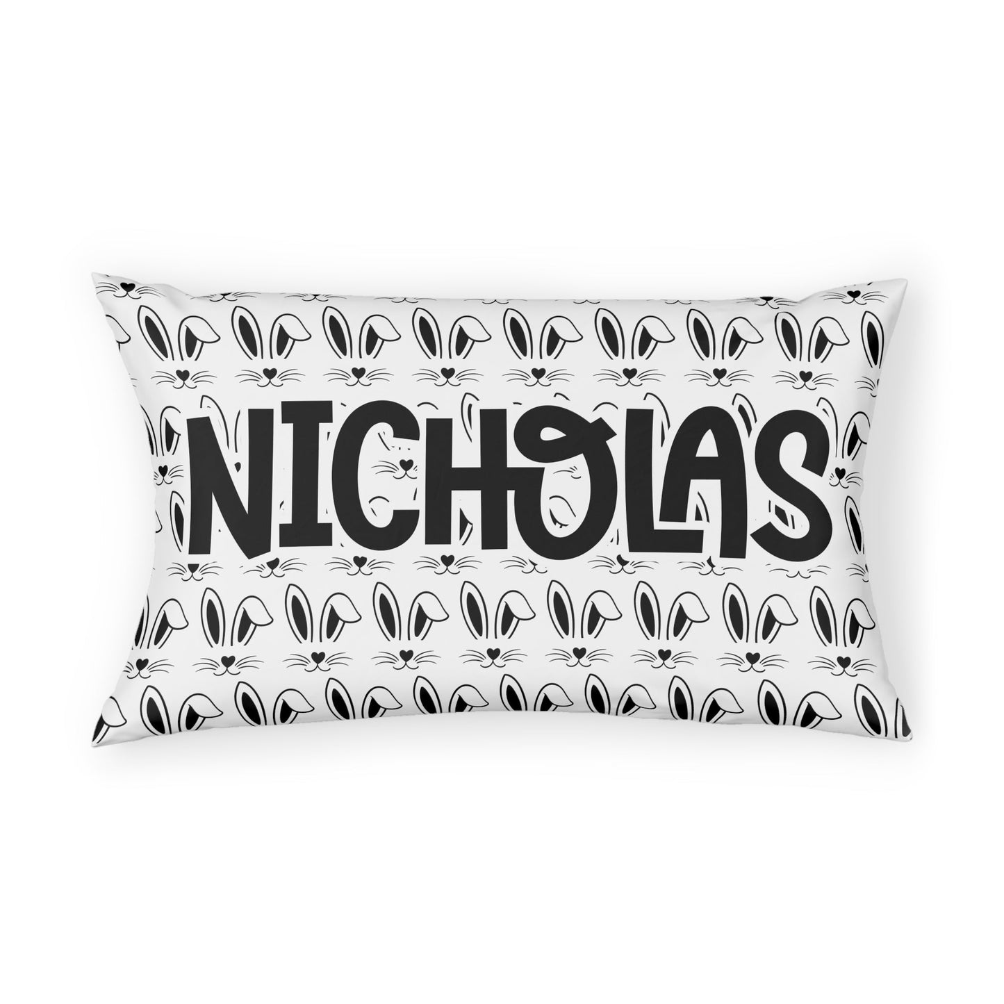 Personalized Easter Bunny Ears Pillow Case Home Decor