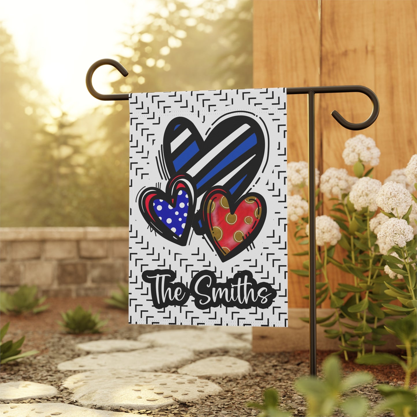 4th of July Red White and Blue Heart Summer Garden Flag - Premium Home Decor - Just $21.99! Shop now at Nine Thirty Nine Design