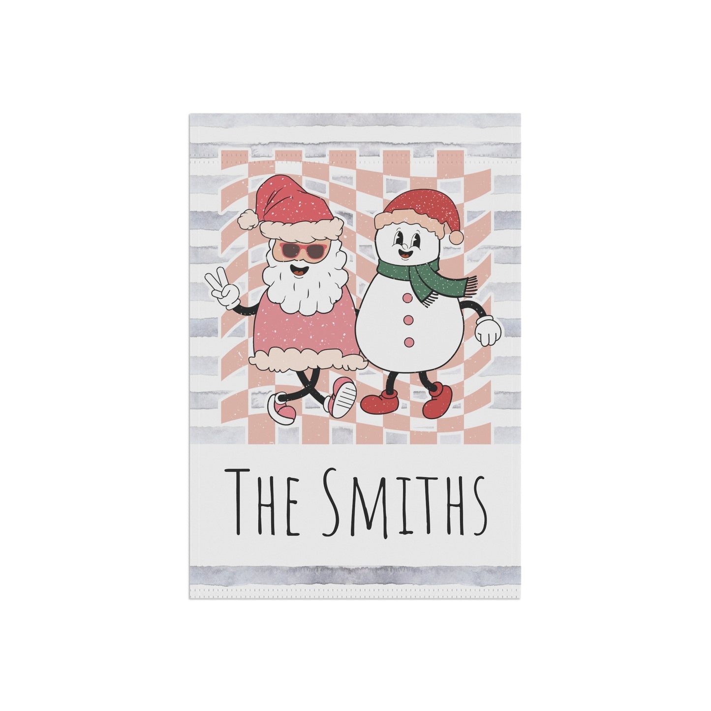 Retro Personalized Christmas Garden Flag Home Decor