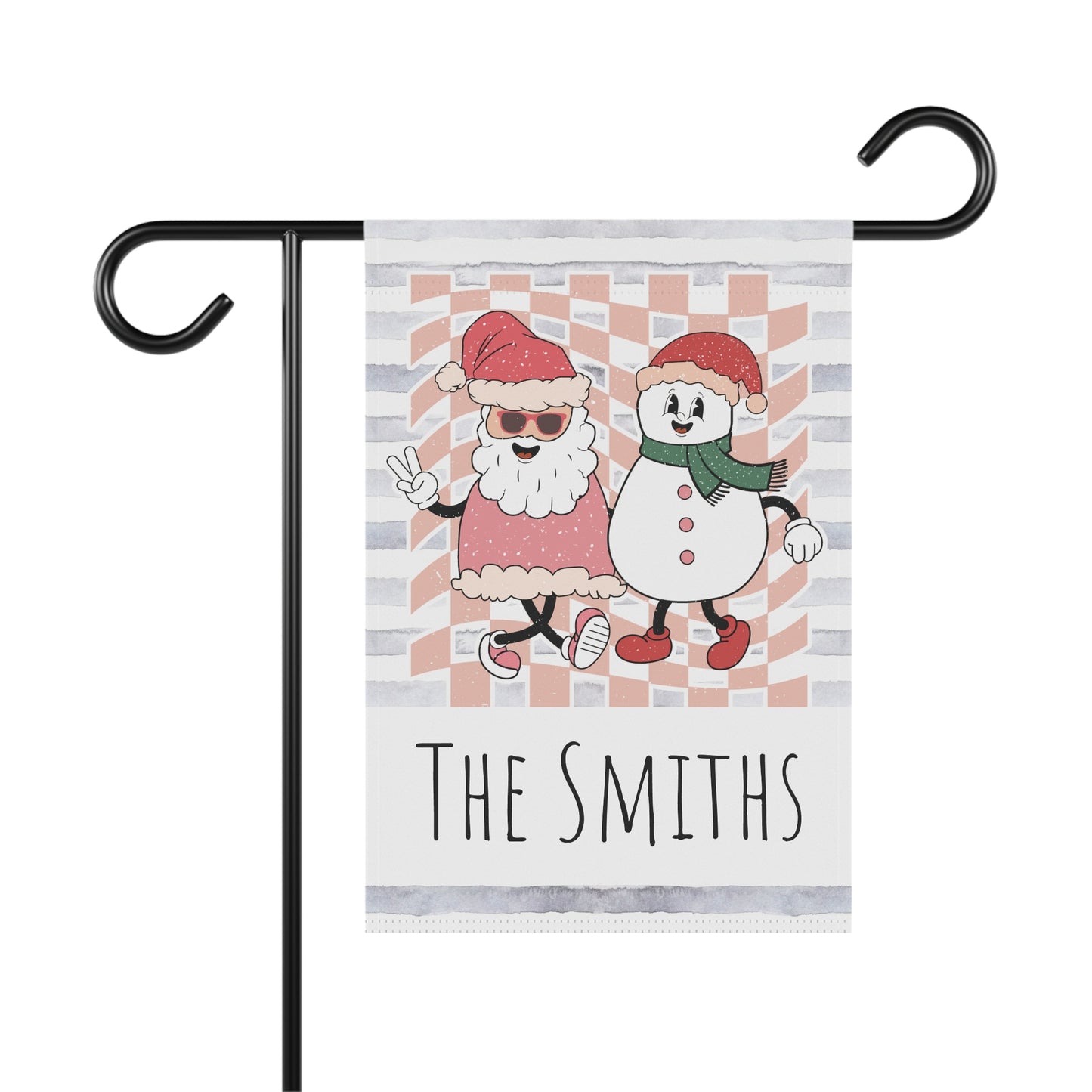 Retro Personalized Christmas Garden Flag Home Decor
