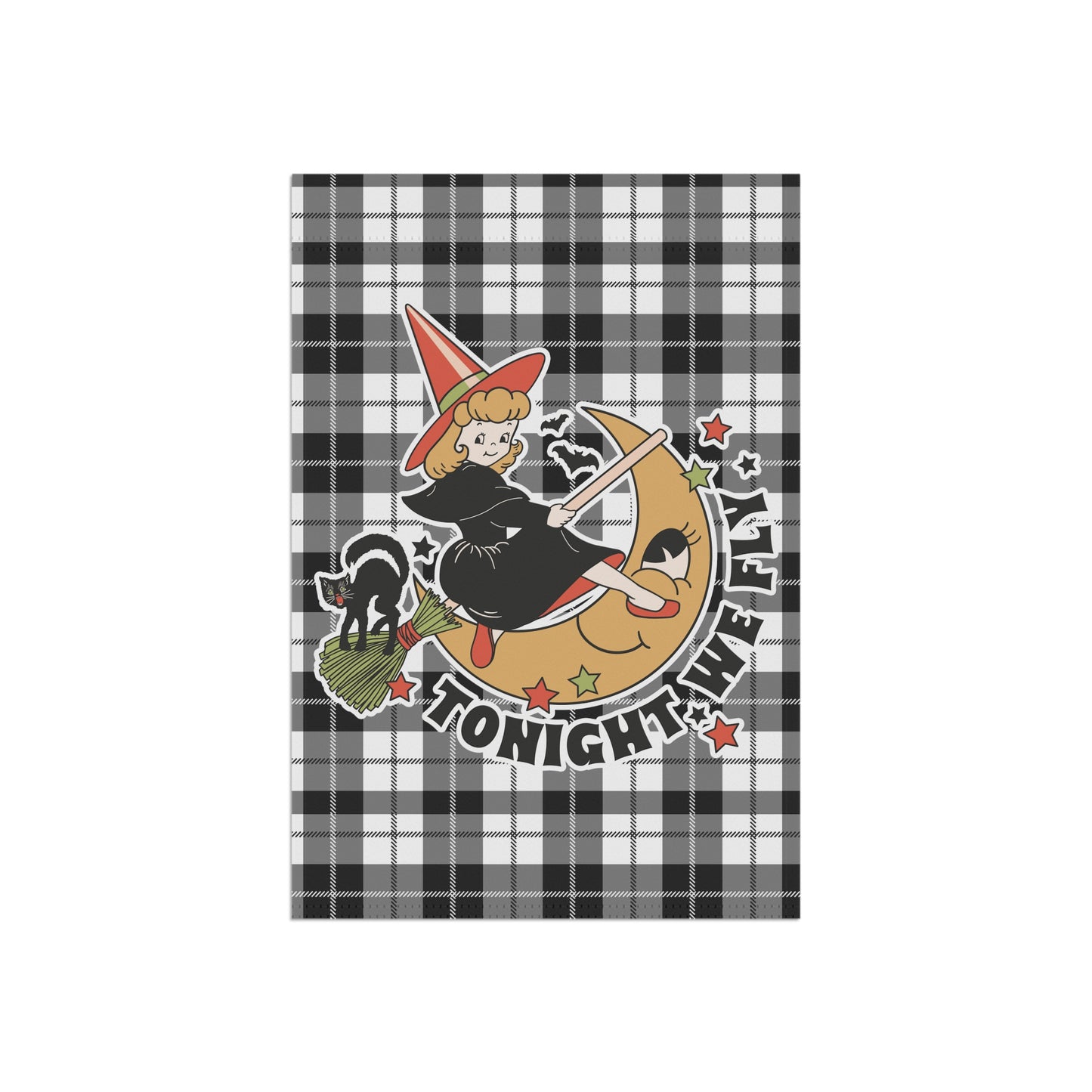 Tonight We Fly Witch Halloween Garden Flag Home Decor