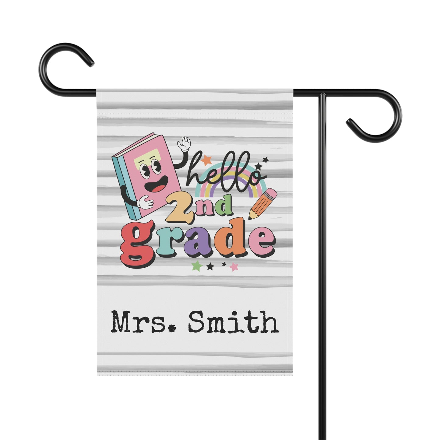 Second Grade Teacher Garden Flag