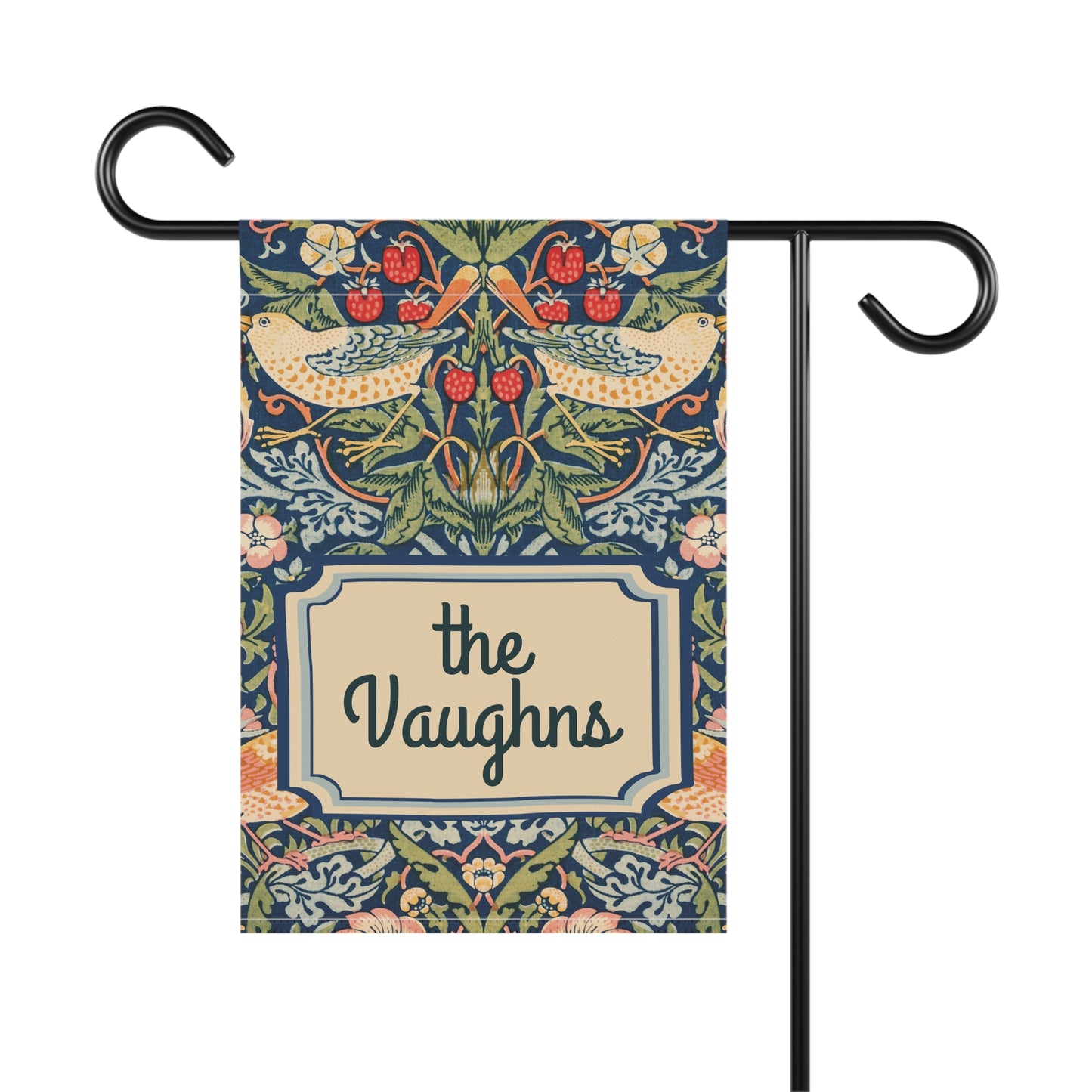 William Morris Strawberry Thief Patterned Personalized Garden Flag Home Decor