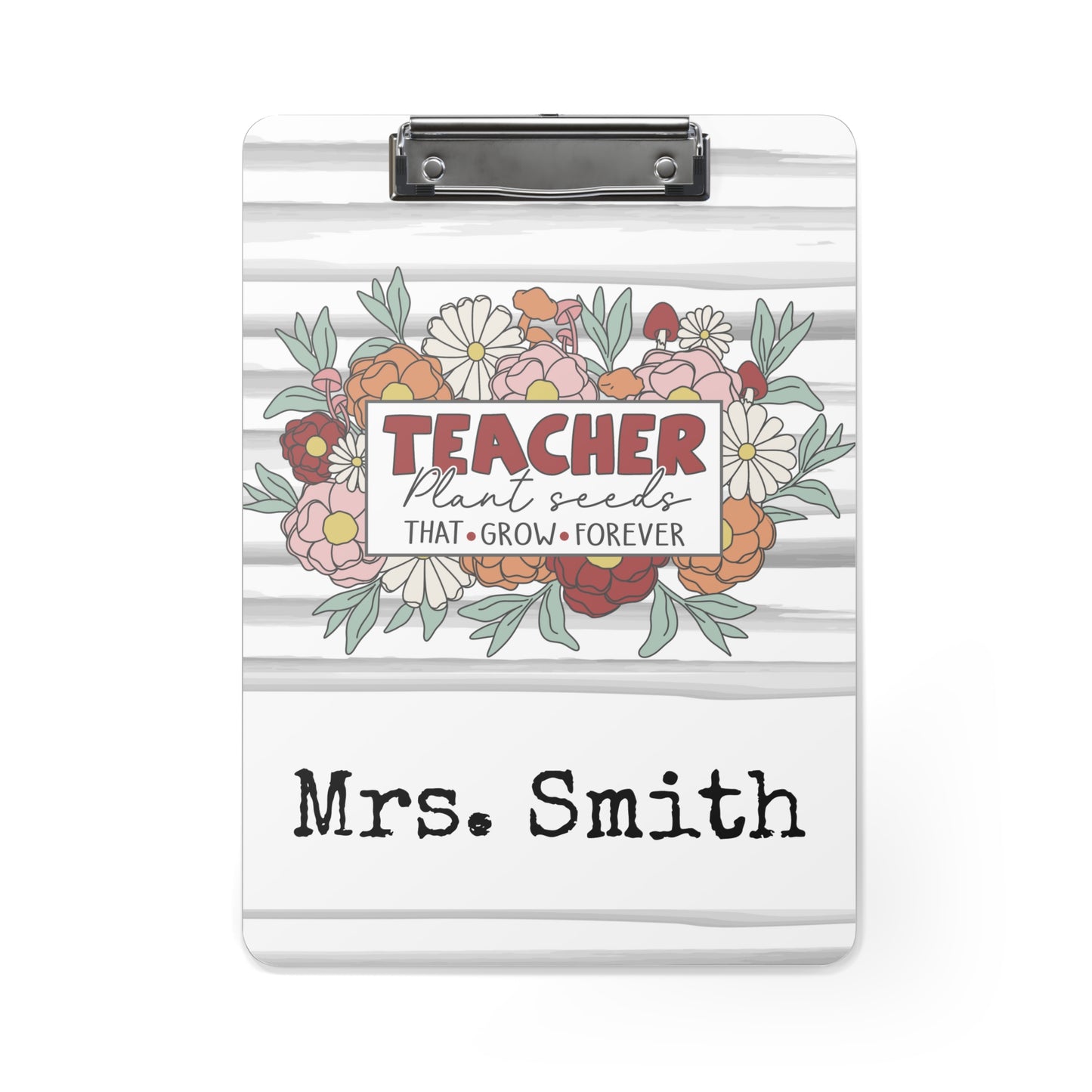 Personalized Teacher Clipboard, Teacher Appreciation Gift, Custom Monogram Clip Board, Retro, Monogram Teacher Gift, Back to School