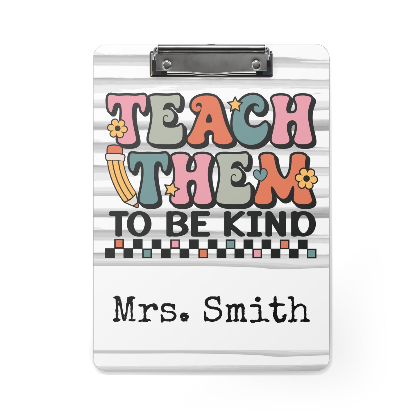 Personalized Teacher Clipboard, Teacher Appreciation Gift, Custom Monogram Clip Board, Retro, Monogram Teacher Gift, Back to School