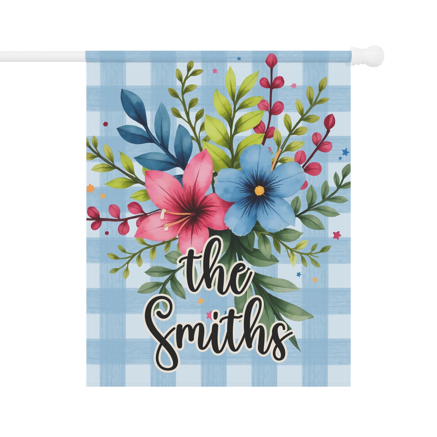 Personalized Floral Garden Flag for Spring and Summer Home Decor