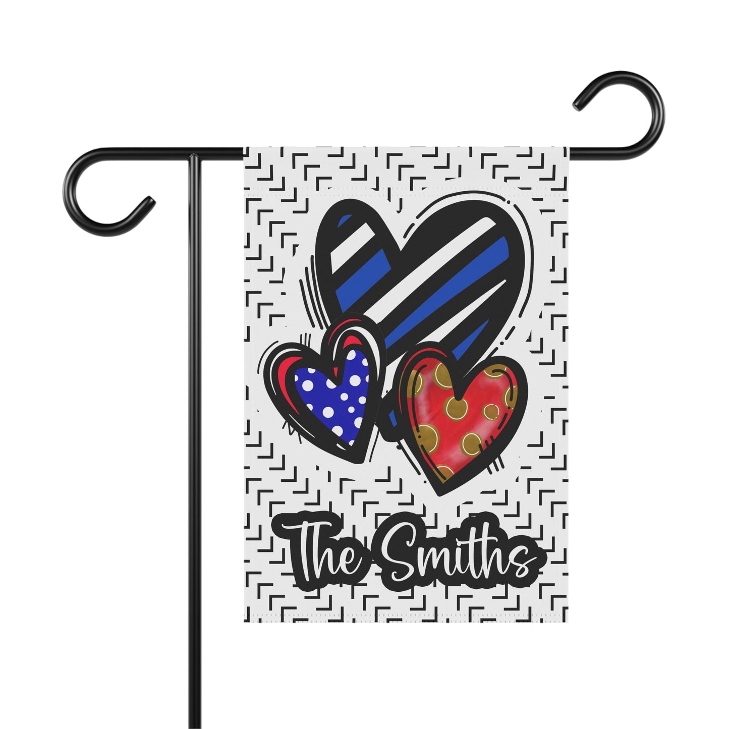 4th of July Red White and Blue Heart Summer Garden Flag Home Decor