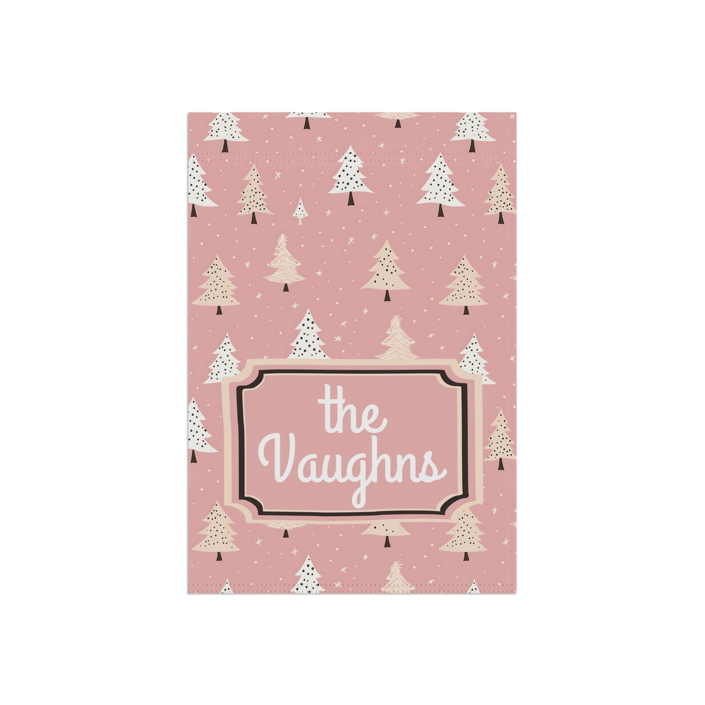 Pink Christmas Tree Personalized Winter Garden Flag Home Decor