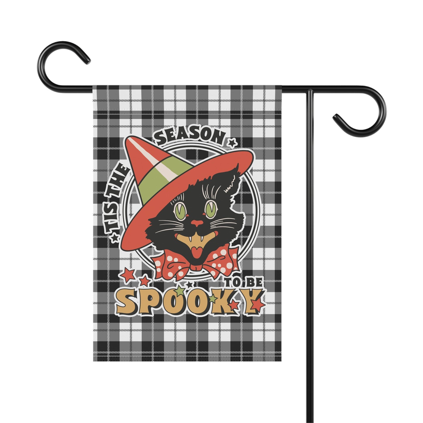 Tis The Season to be Spooky Black Cat Halloween Garden Flag Home Decor