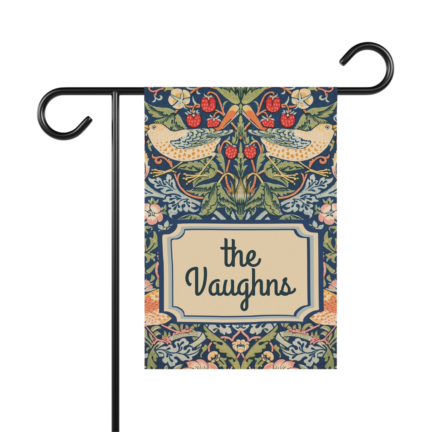 William Morris Strawberry Thief Patterned Personalized Garden Flag Home Decor