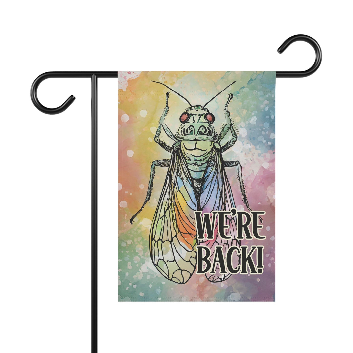 Cicada We're Back Garden Flag 2024 - Premium Home Decor - Just $21.99! Shop now at Nine Thirty Nine Design