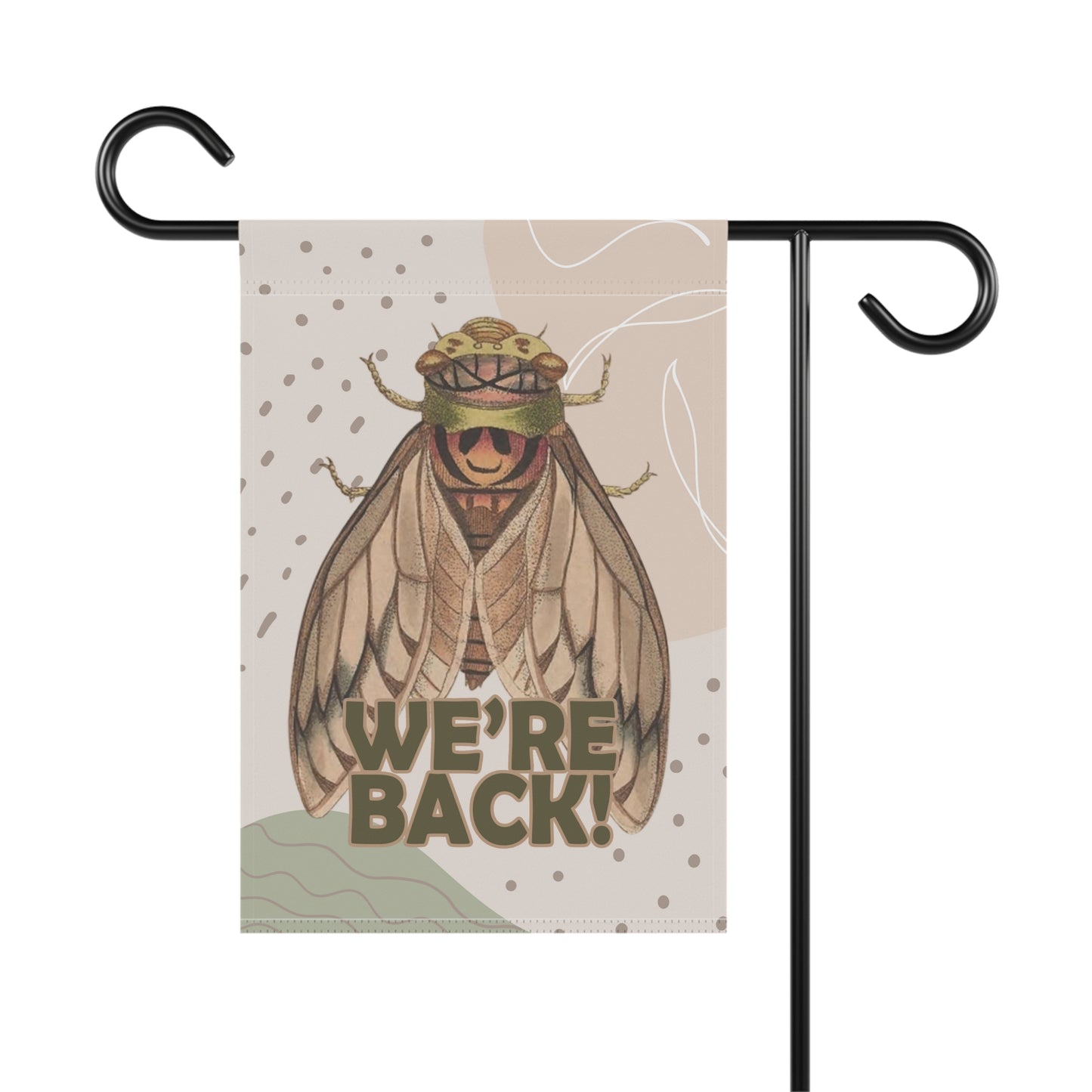 We're Back Cicada Summer Garden Flag - Premium Home Decor - Just $21.99! Shop now at Nine Thirty Nine Design