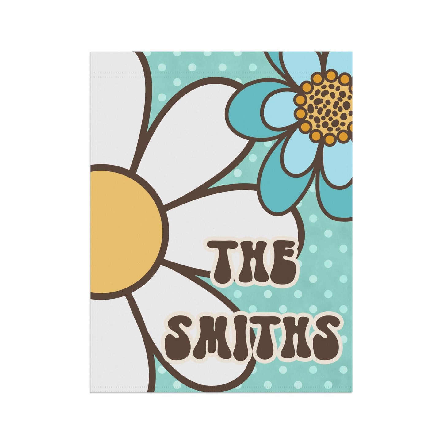 Personalized Retro Flower Garden and House Flag