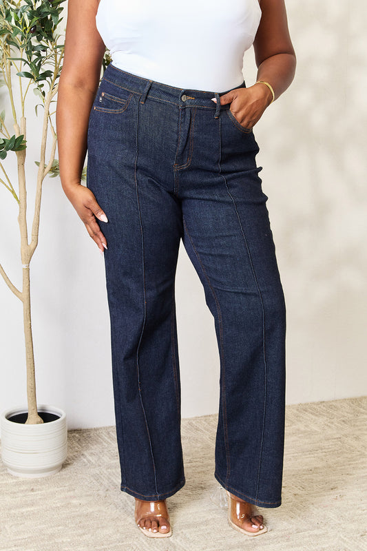 Judy Blue Full Size High Waist Wide Leg Jeans - Premium  - Just $64! Shop now at Nine Thirty Nine Design
