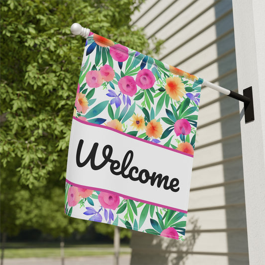 Welcome Spring Floral Flag - Premium Home Decor - Just $21.99! Shop now at Nine Thirty Nine Design