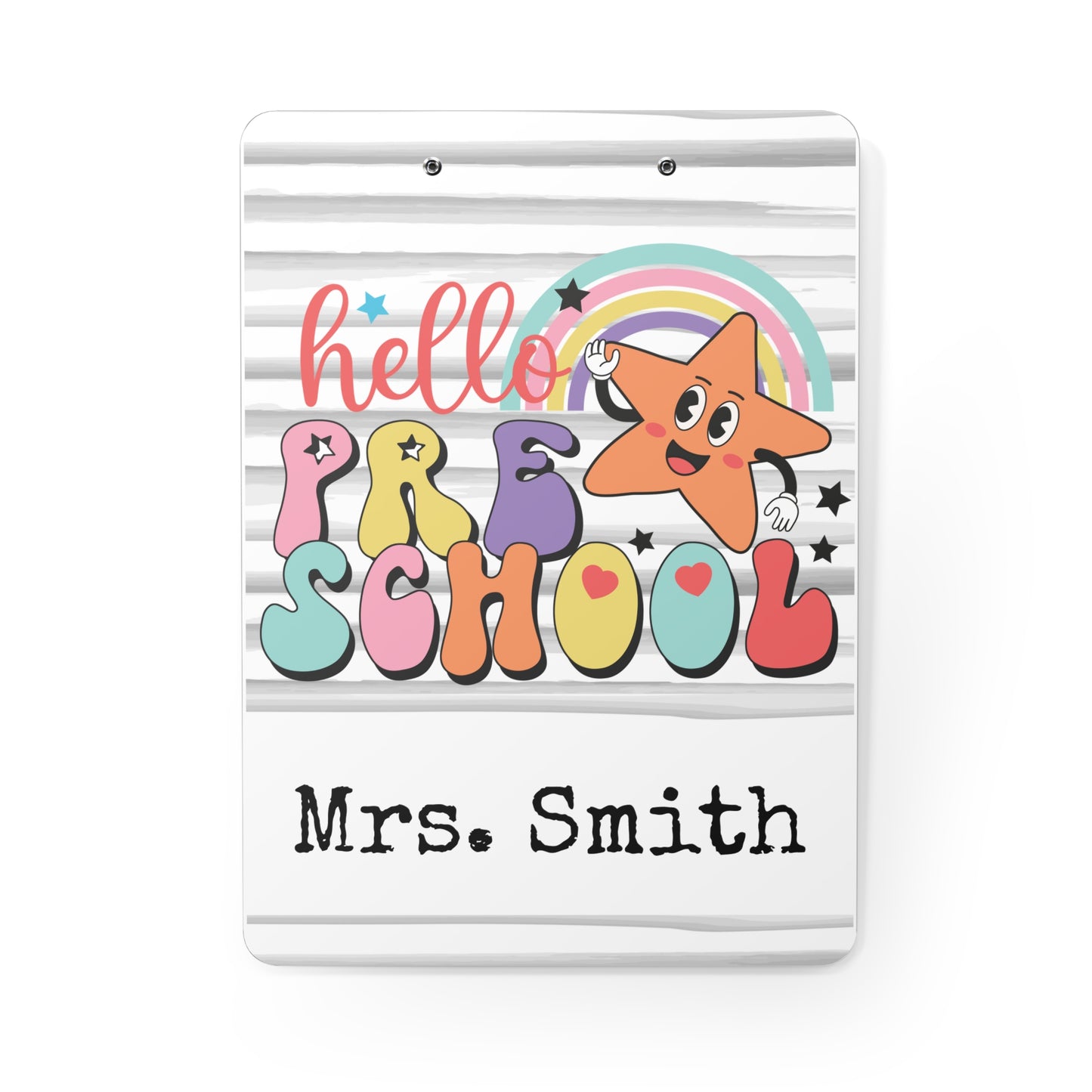 Personalized Teacher Clipboard, Teacher Appreciation Gift, Custom Monogram Clip Board, Retro, Monogram Teacher Gift, Back to School