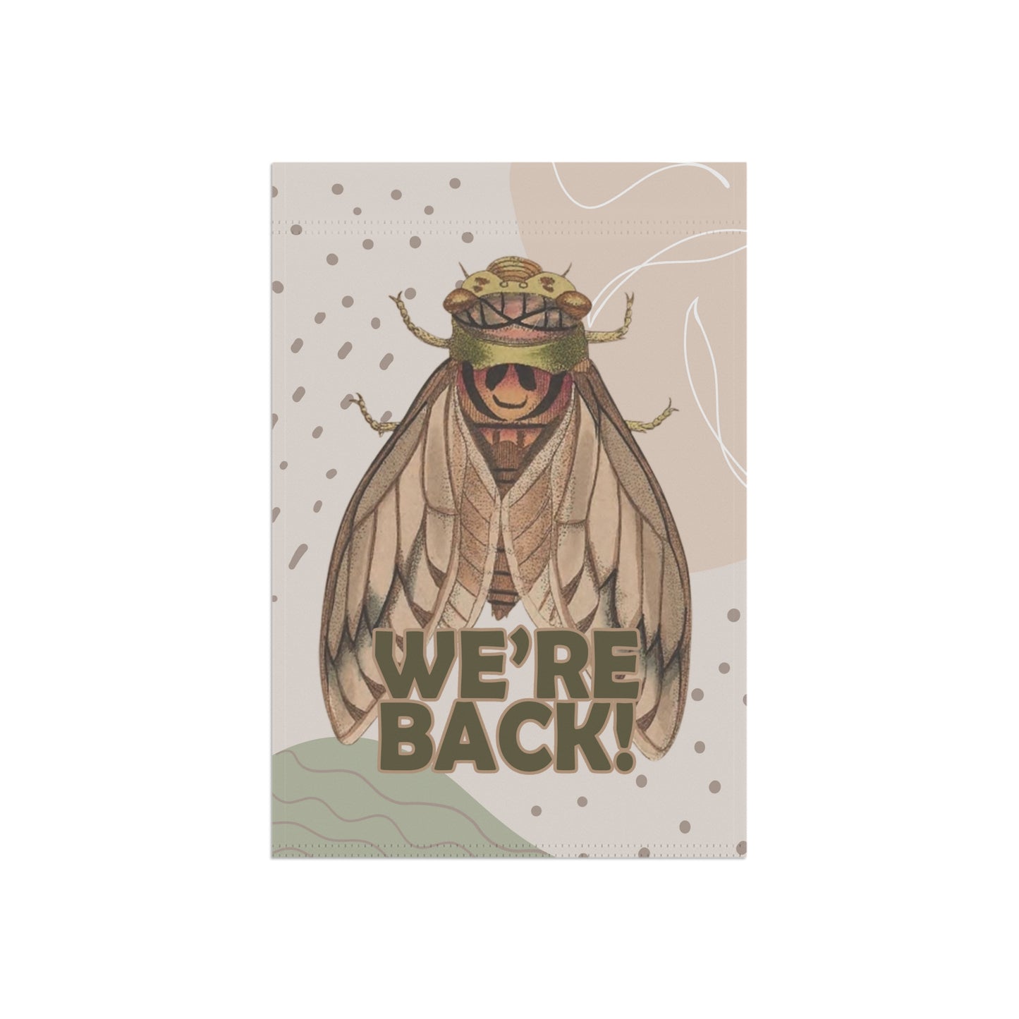 We're Back Cicada Summer Garden Flag - Premium Home Decor - Just $21.99! Shop now at Nine Thirty Nine Design