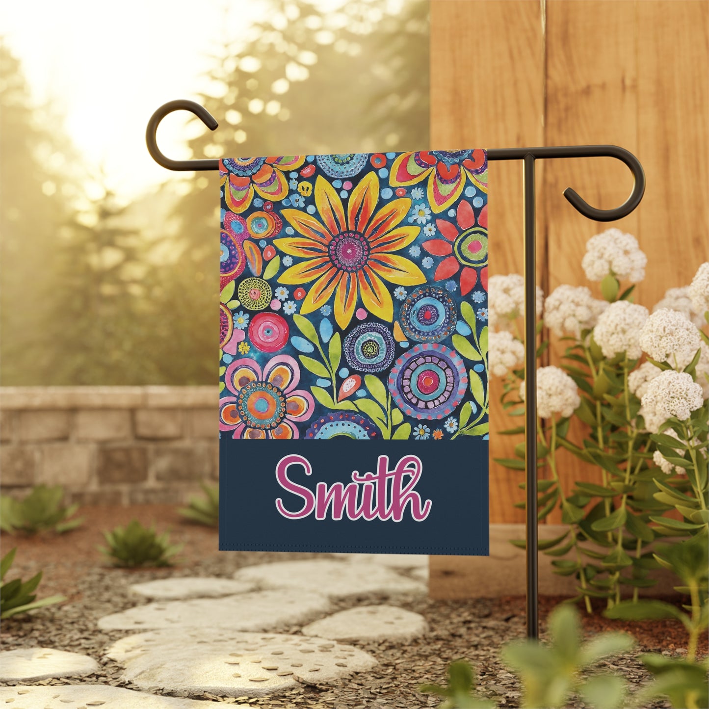 Personalized Floral Summer Garden Flag - Premium Home Decor - Just $21.99! Shop now at Nine Thirty Nine Design