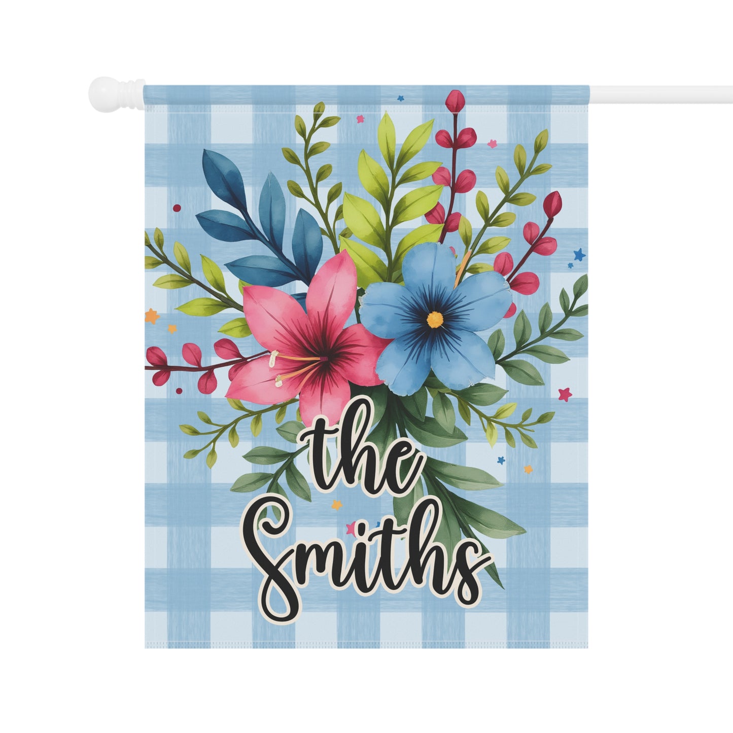 Personalized Floral Garden Flag for Spring and Summer Home Decor