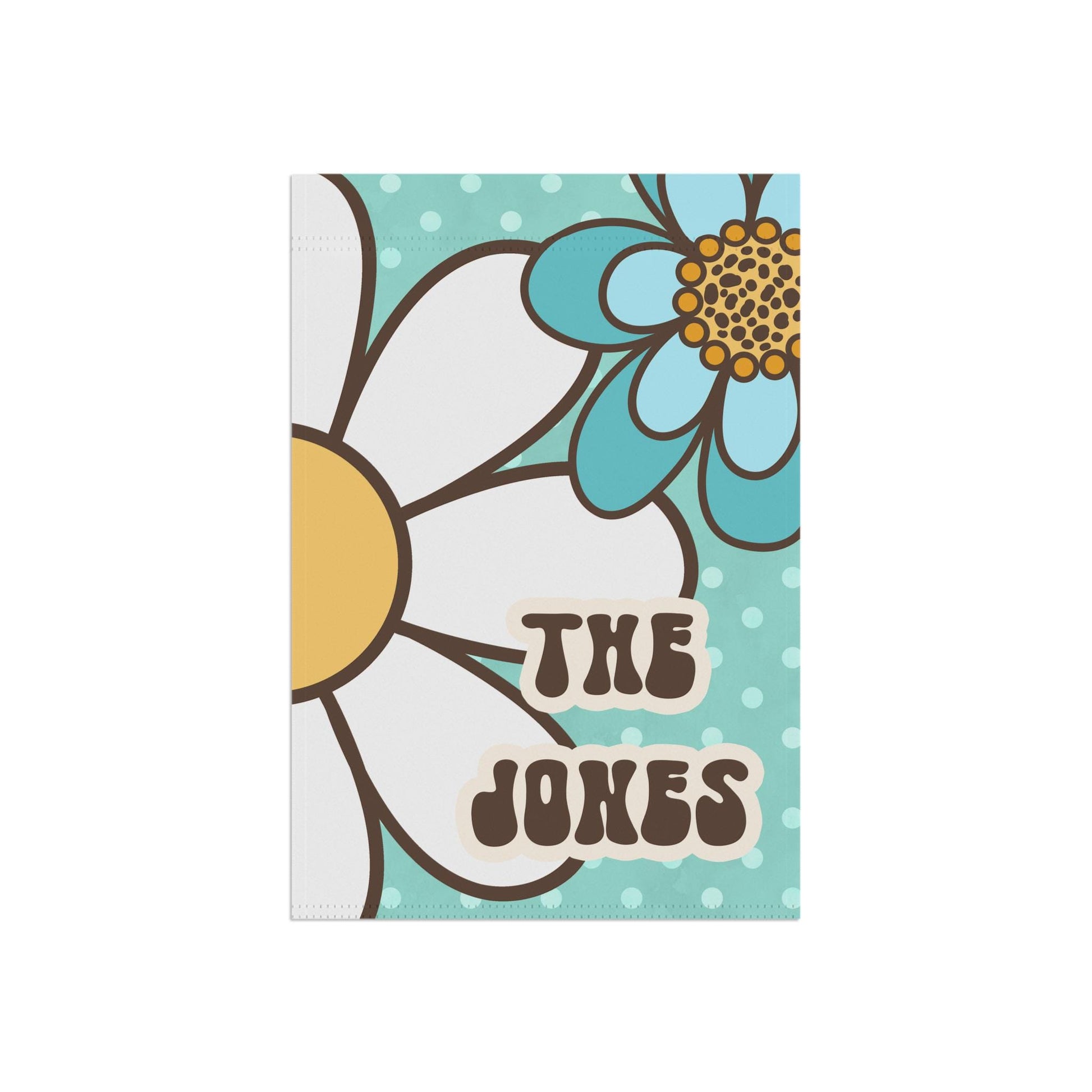 Personalized Retro Flower Garden and House Flag
