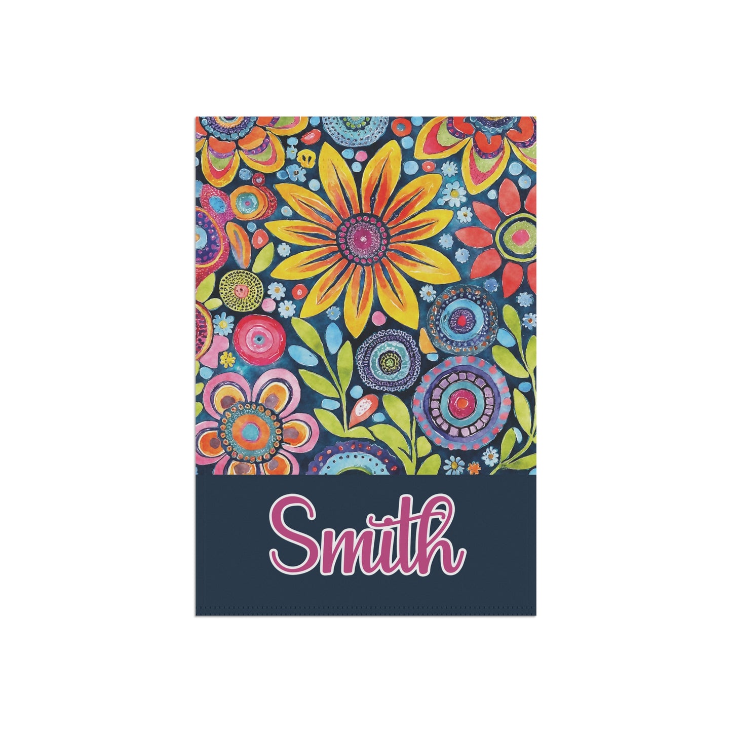 Personalized Floral Summer Garden Flag Home Decor