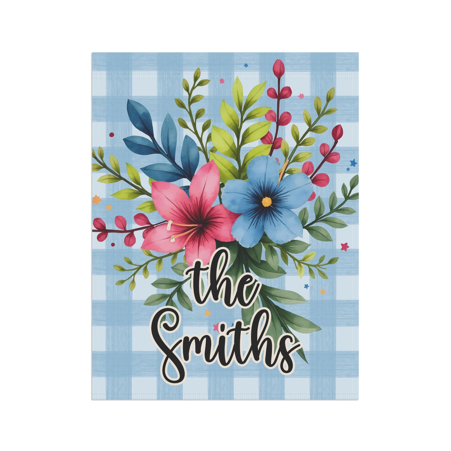 Personalized Floral Garden Flag for Spring and Summer Home Decor