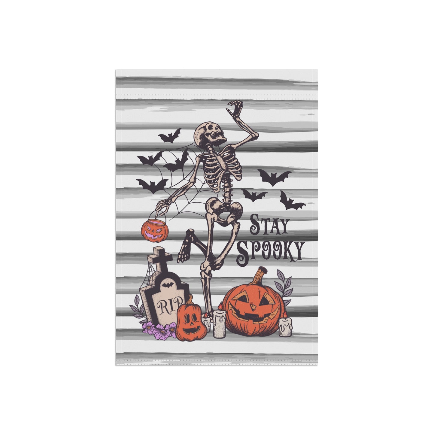 Stay Spooky Skeleton Fall Garden Flag Home Decor
