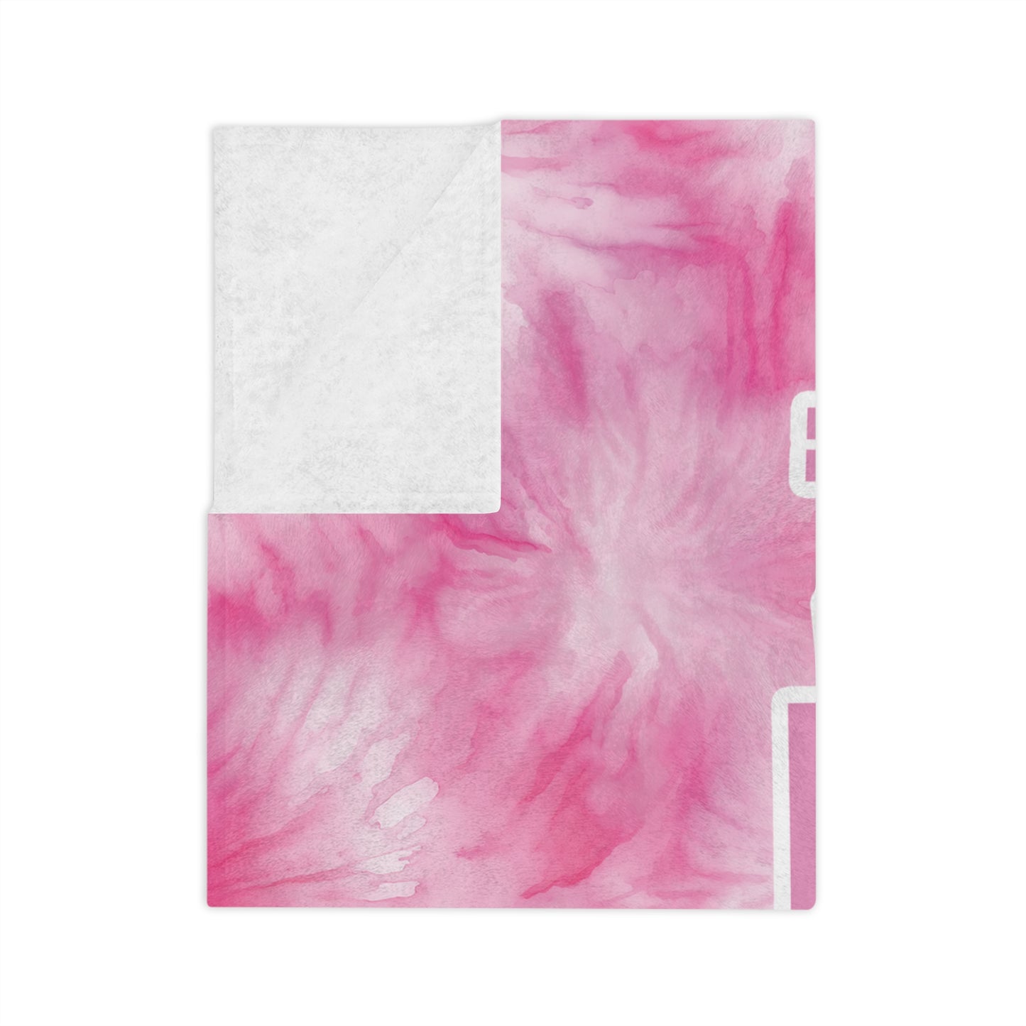 Personalized Pink Tie Dye Velveteen Microfiber Blanket - Premium Home Decor - Just $29.50! Shop now at Nine Thirty Nine Design