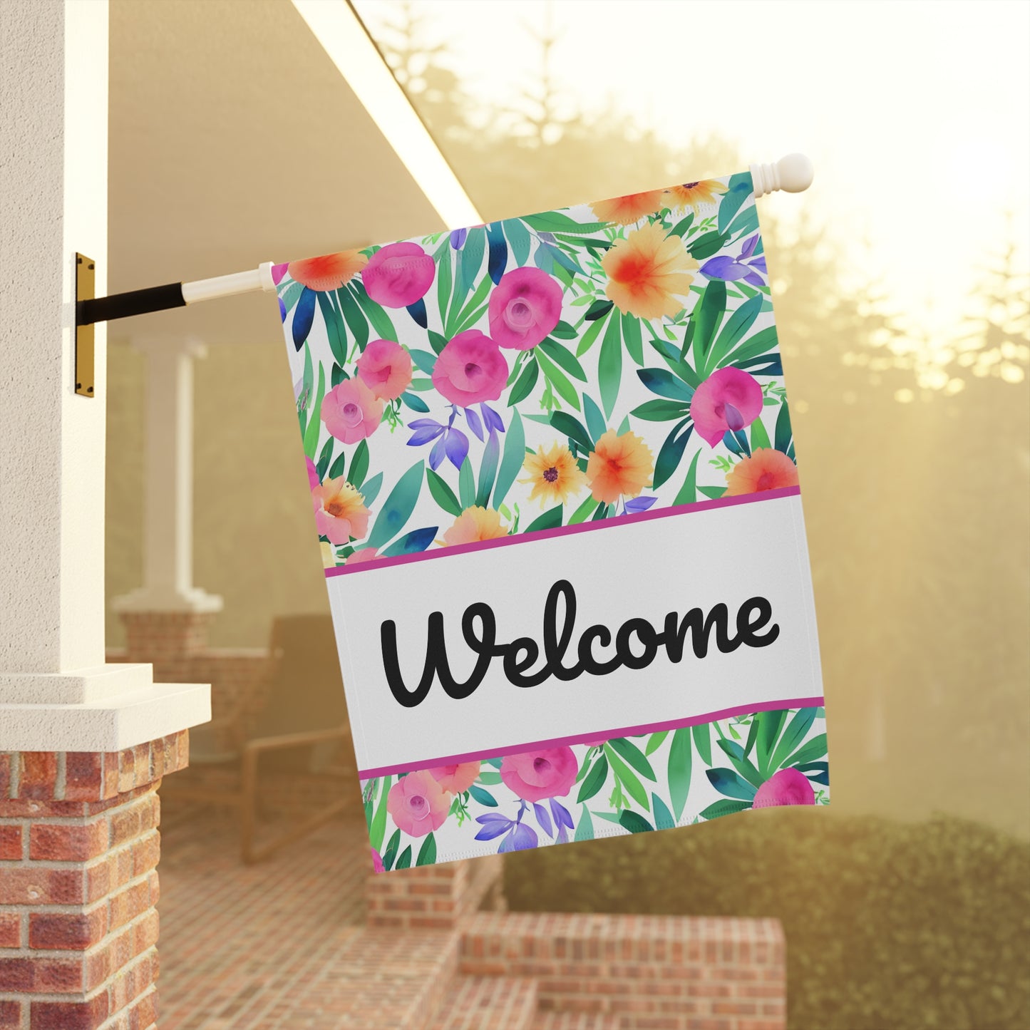 Welcome Spring Floral Flag - Premium Home Decor - Just $21.99! Shop now at Nine Thirty Nine Design