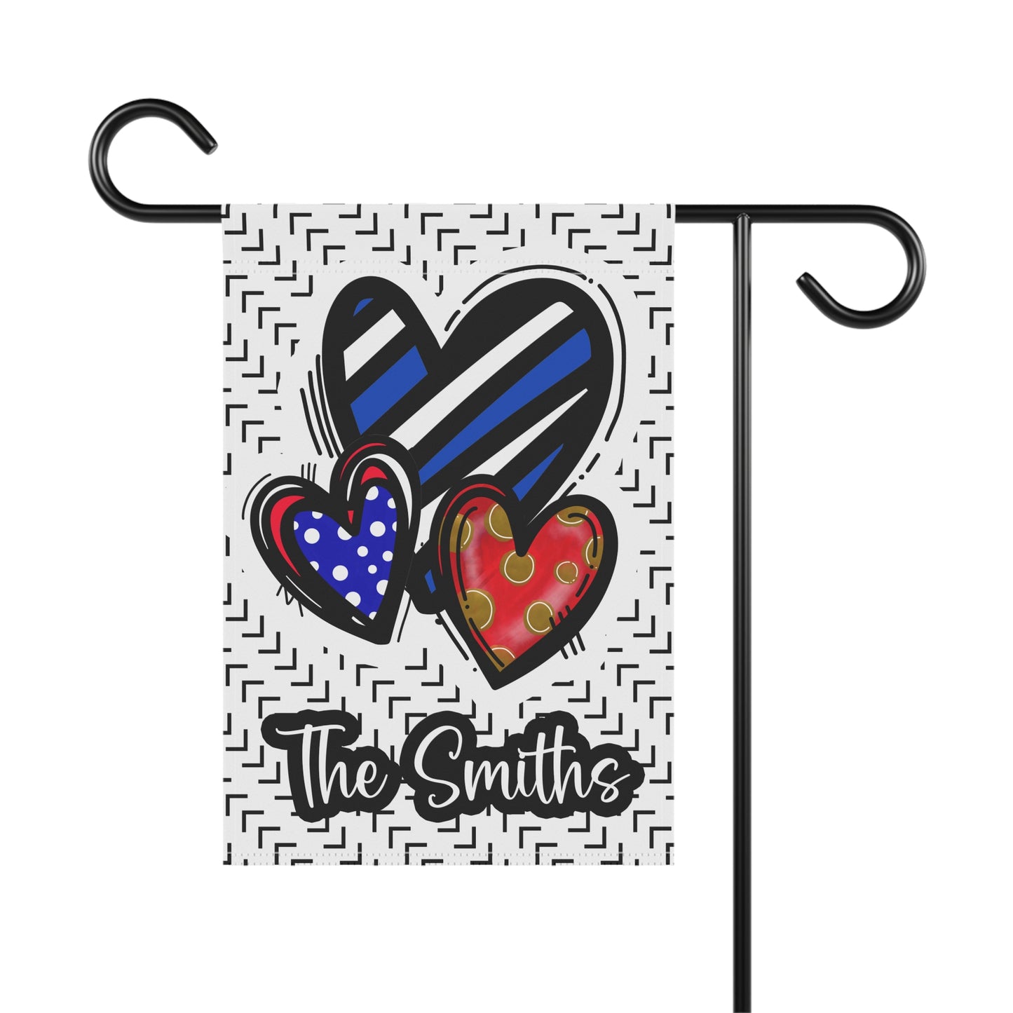 4th of July Red White and Blue Heart Summer Garden Flag Home Decor