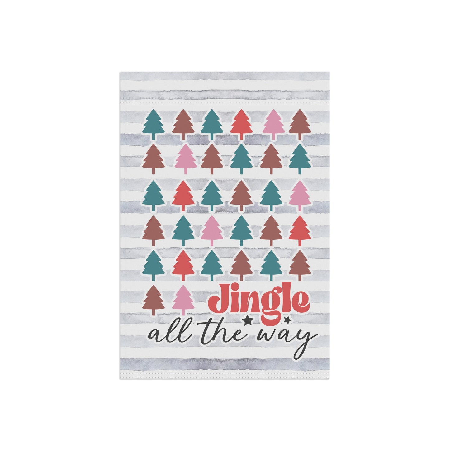 Jingle All The Way Retro Winter Garden Flag Home Decor