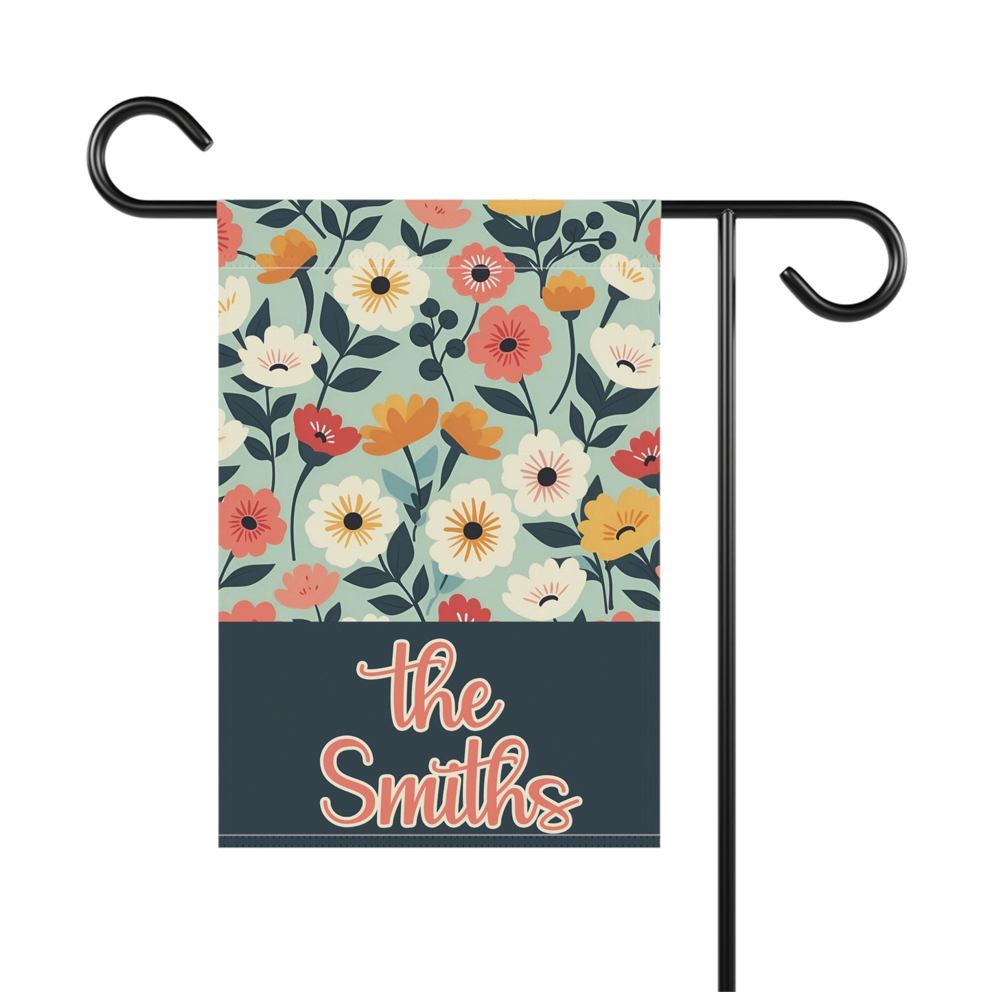 Mint Floral Summer Personalized Garden Flag - Premium Home Decor - Just $21.99! Shop now at Nine Thirty Nine Design