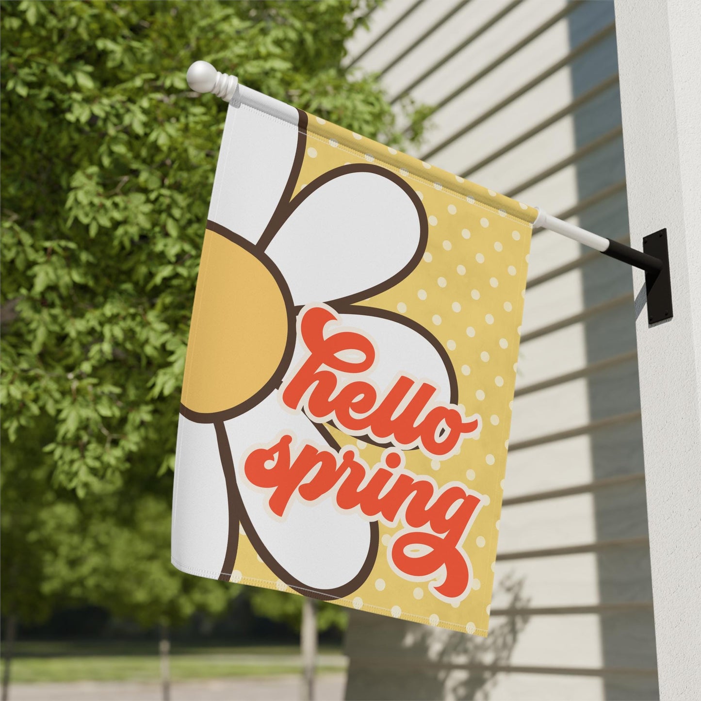Hello Spring Daisy Garden and House Flag