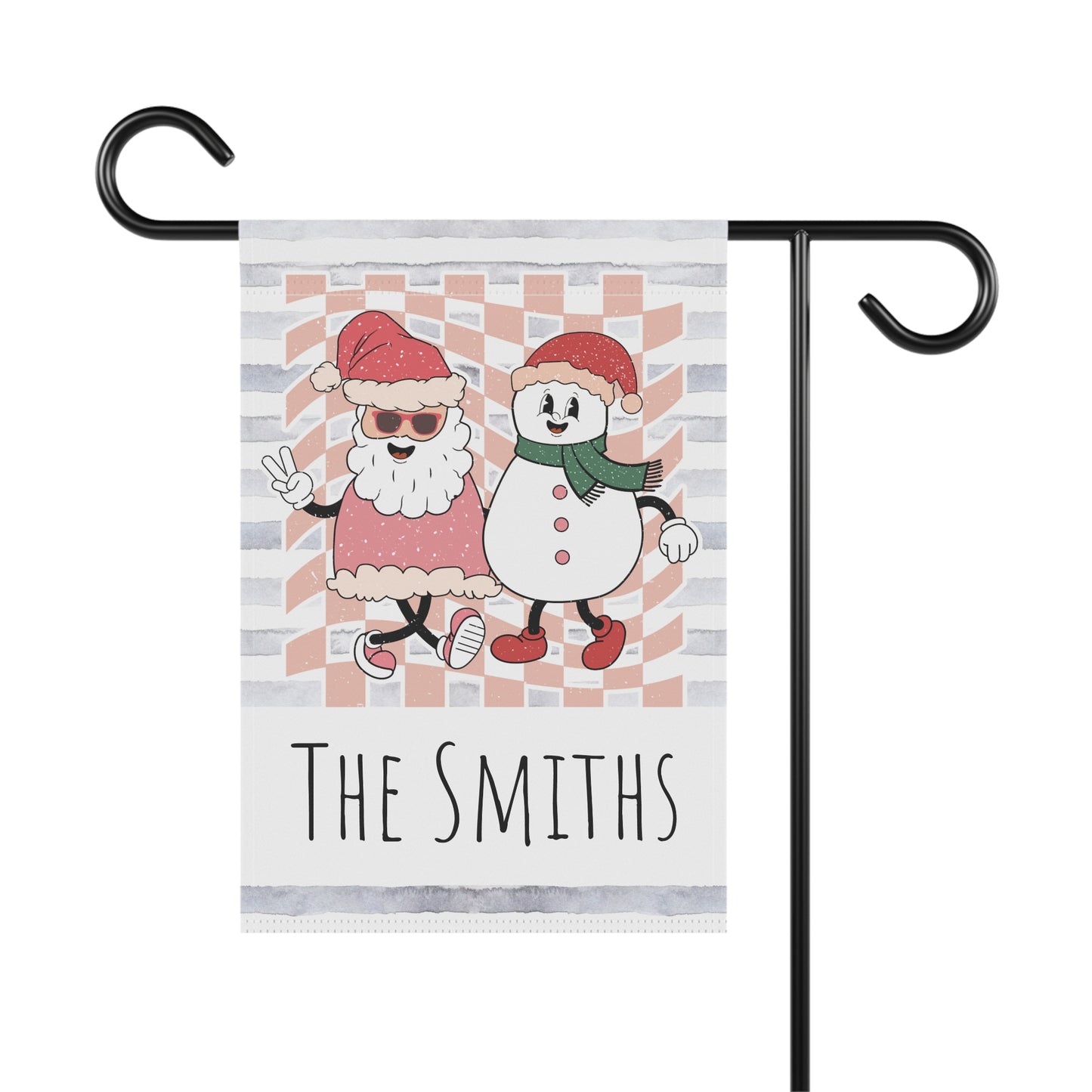 Retro Personalized Christmas Garden Flag Home Decor