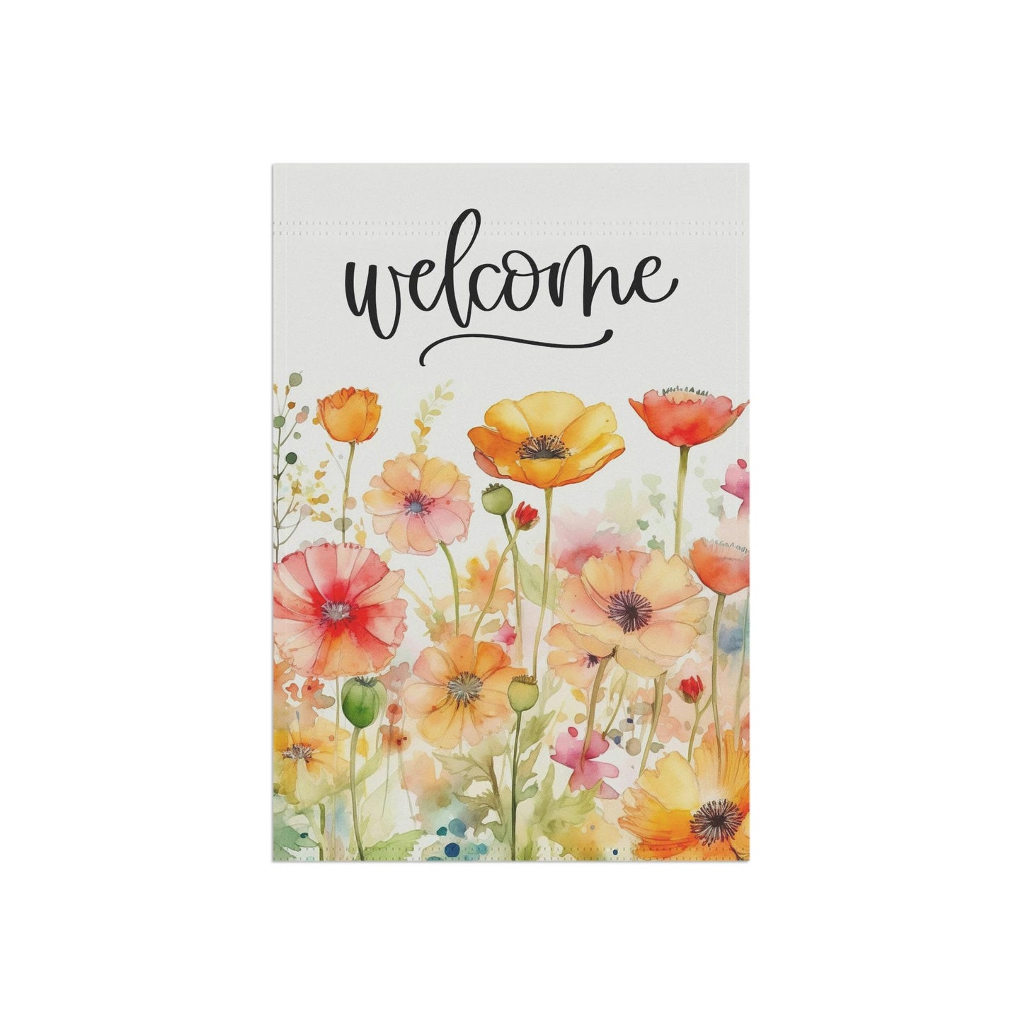 Poppy Welcome Garden Flag