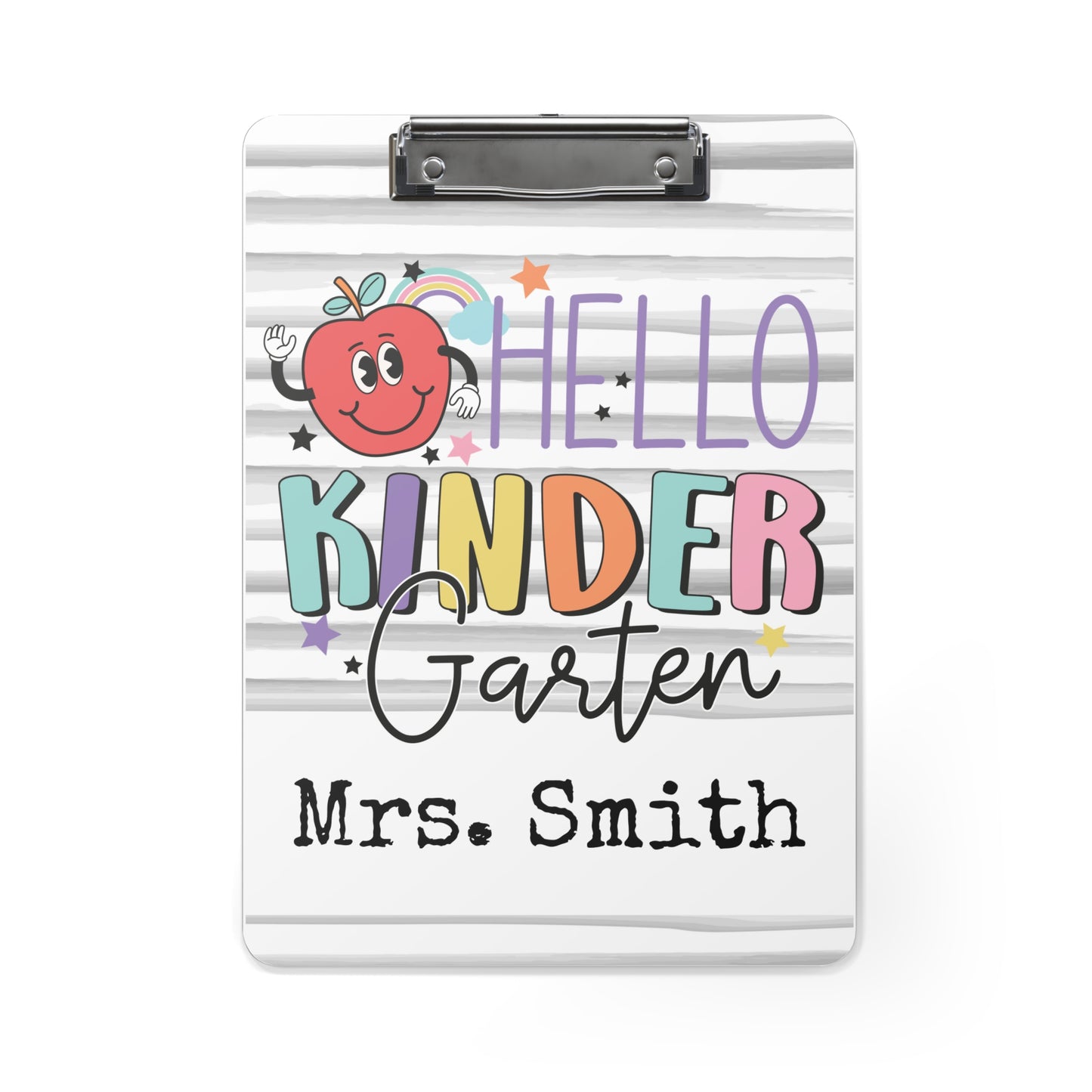 Personalized Teacher Clipboard, Teacher Appreciation Gift, Custom Monogram Clip Board, Retro, Monogram Teacher Gift, Back to School