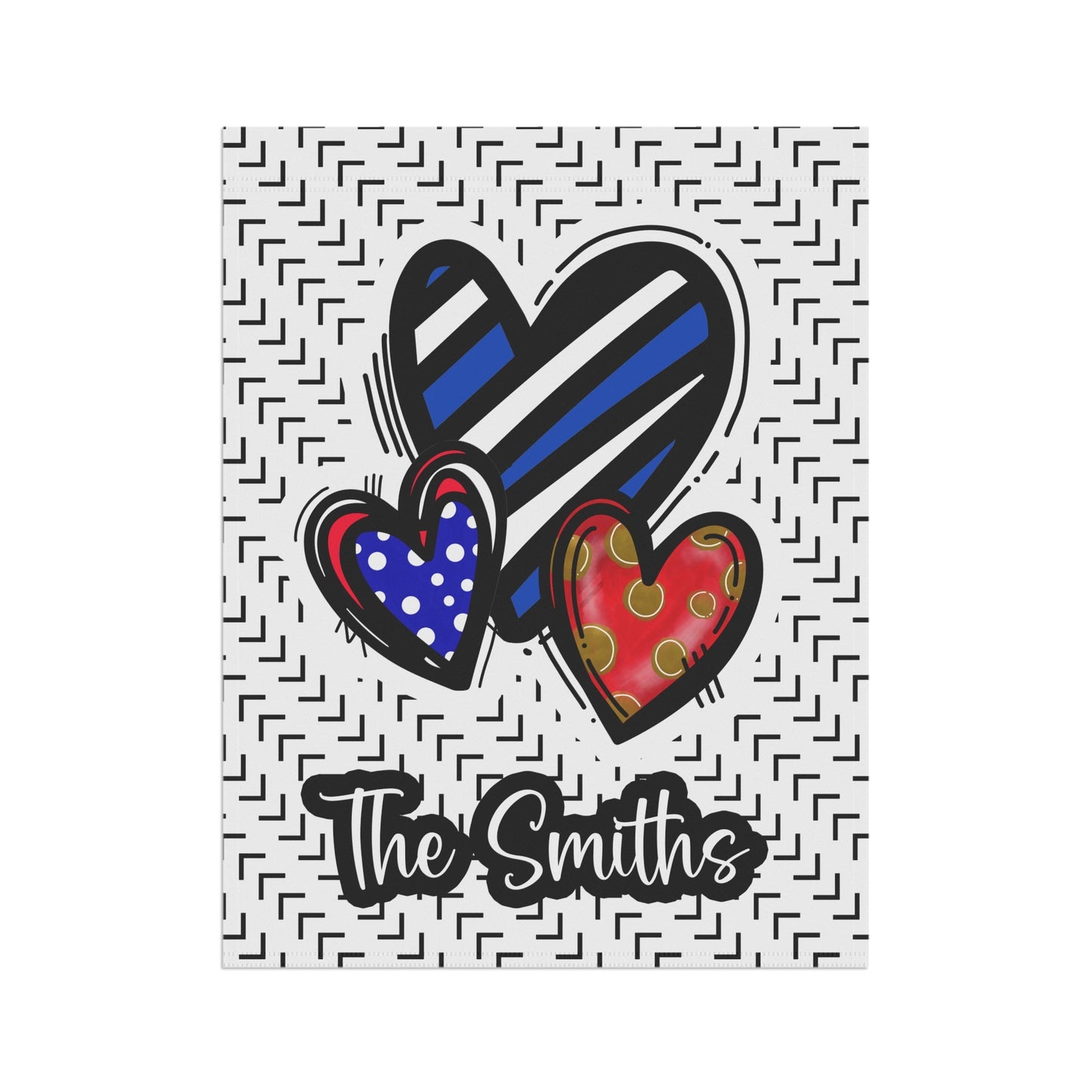 4th of July Red White and Blue Heart Summer Garden Flag Home Decor
